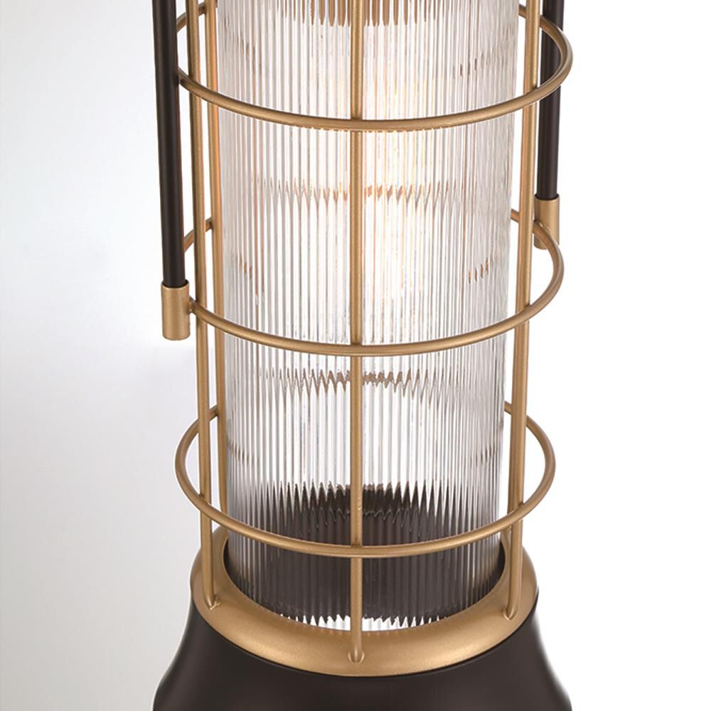 Shown in Oil Rubbed Bronze and Gold finish and Clear glass