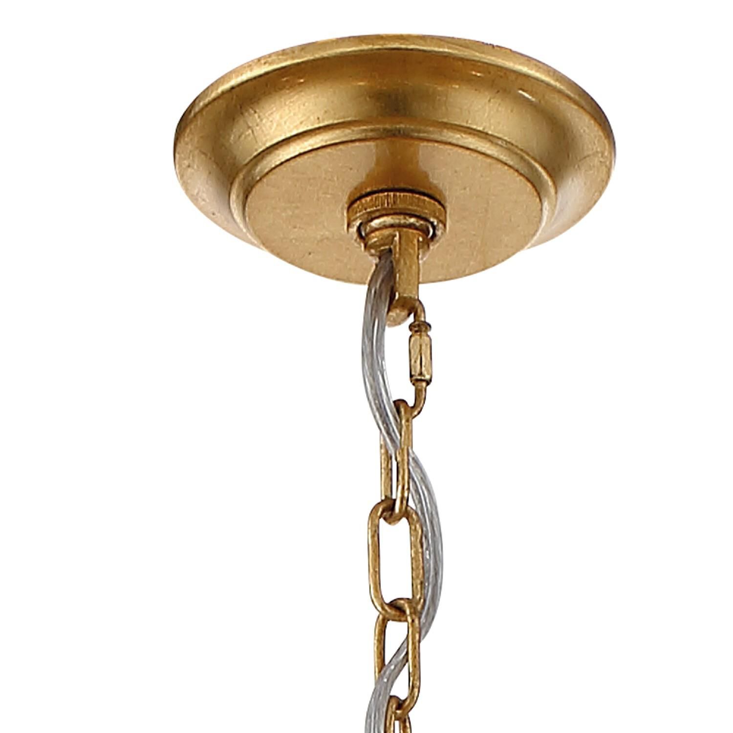 Shown in Antique Gold finish and Hand Cut crystal