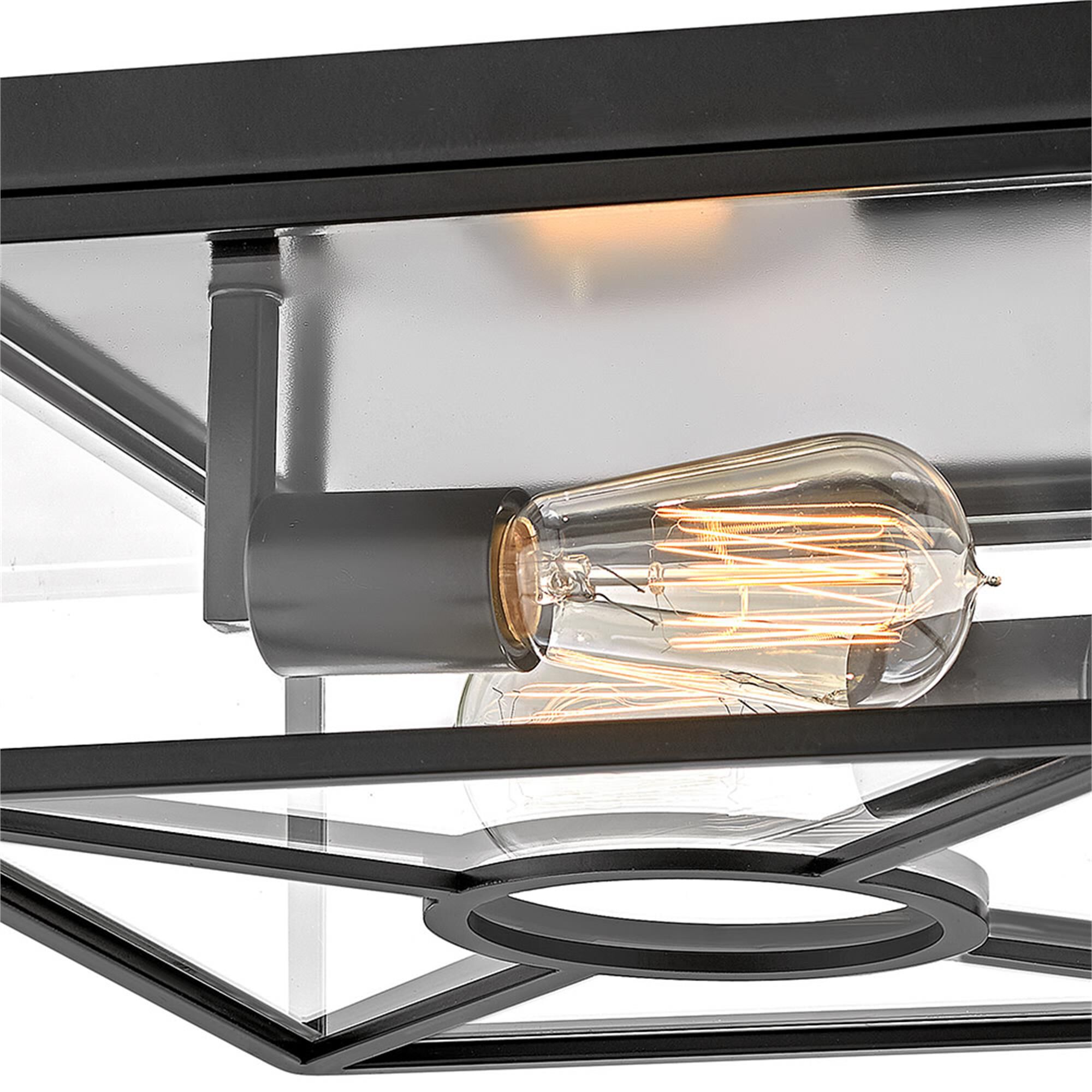 Brixton 12 Inch 2 Light Outdoor Flush Mount,