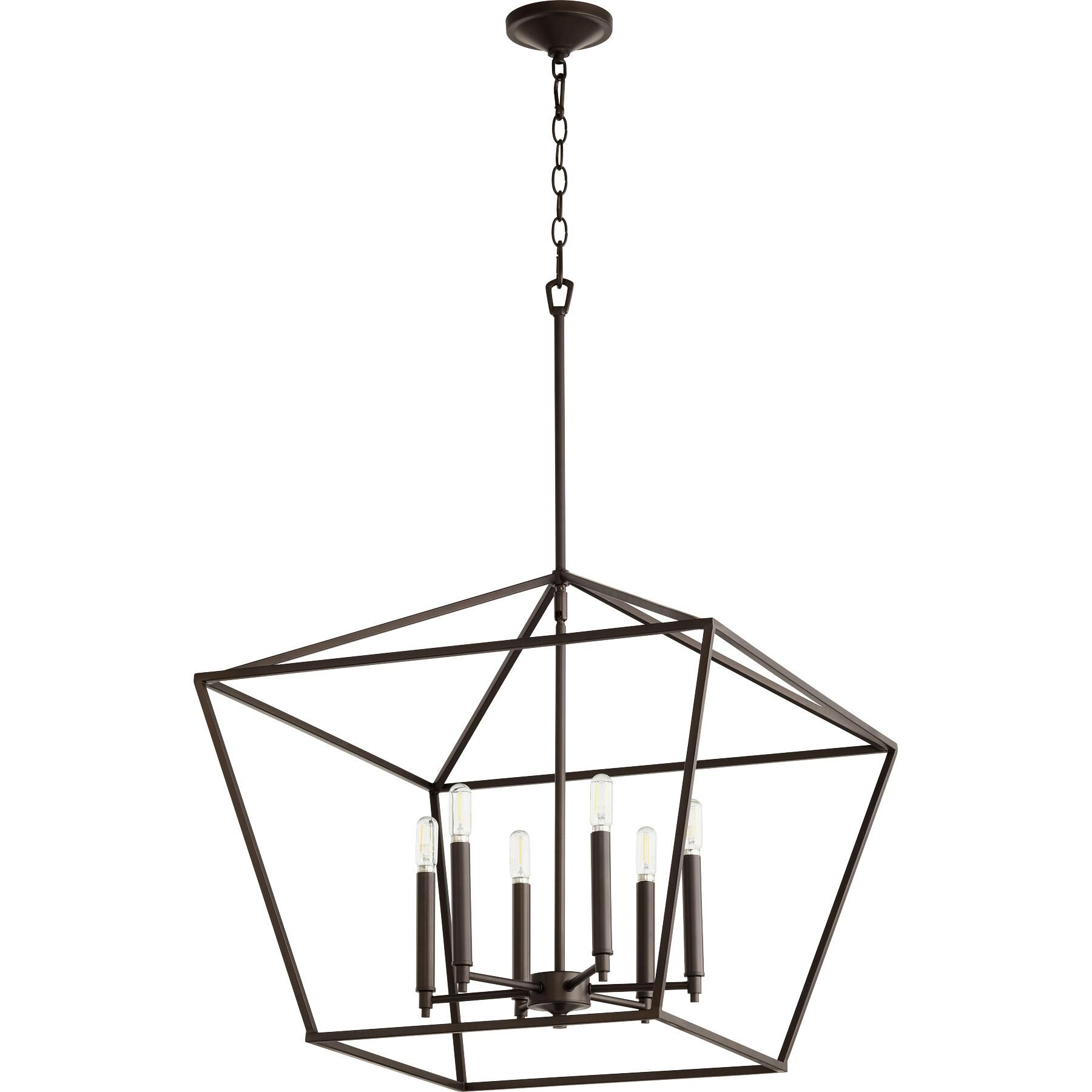 Gabriel 24 Inch 6 Light Chandelier by Quorum International
