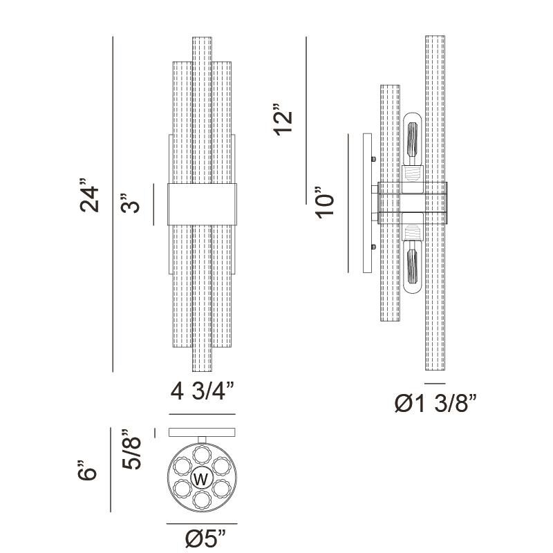 Matteo Lighting Kellan 24 Inch Wall Sconce