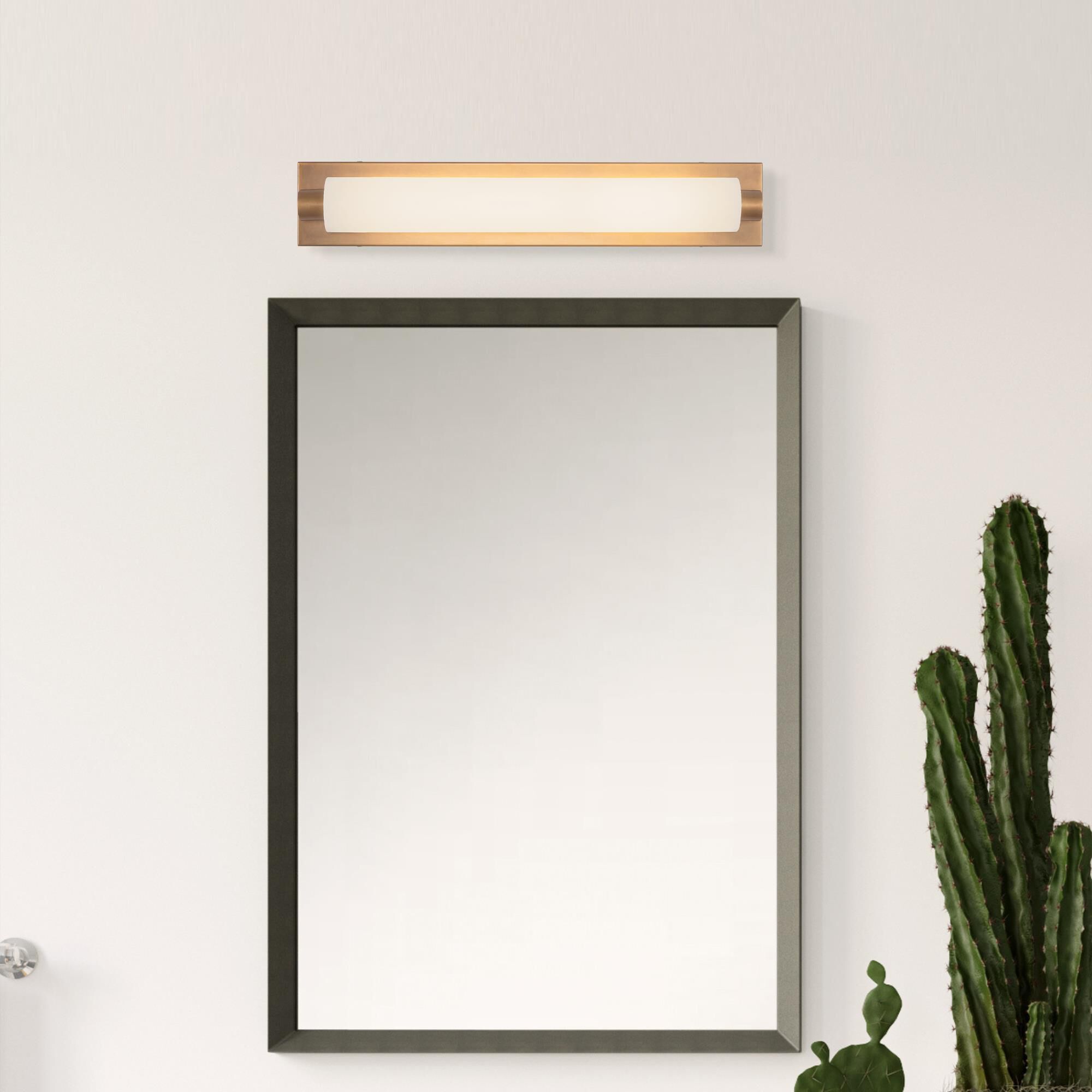 Shown in Vintage Brass finish and Matte Opal glass