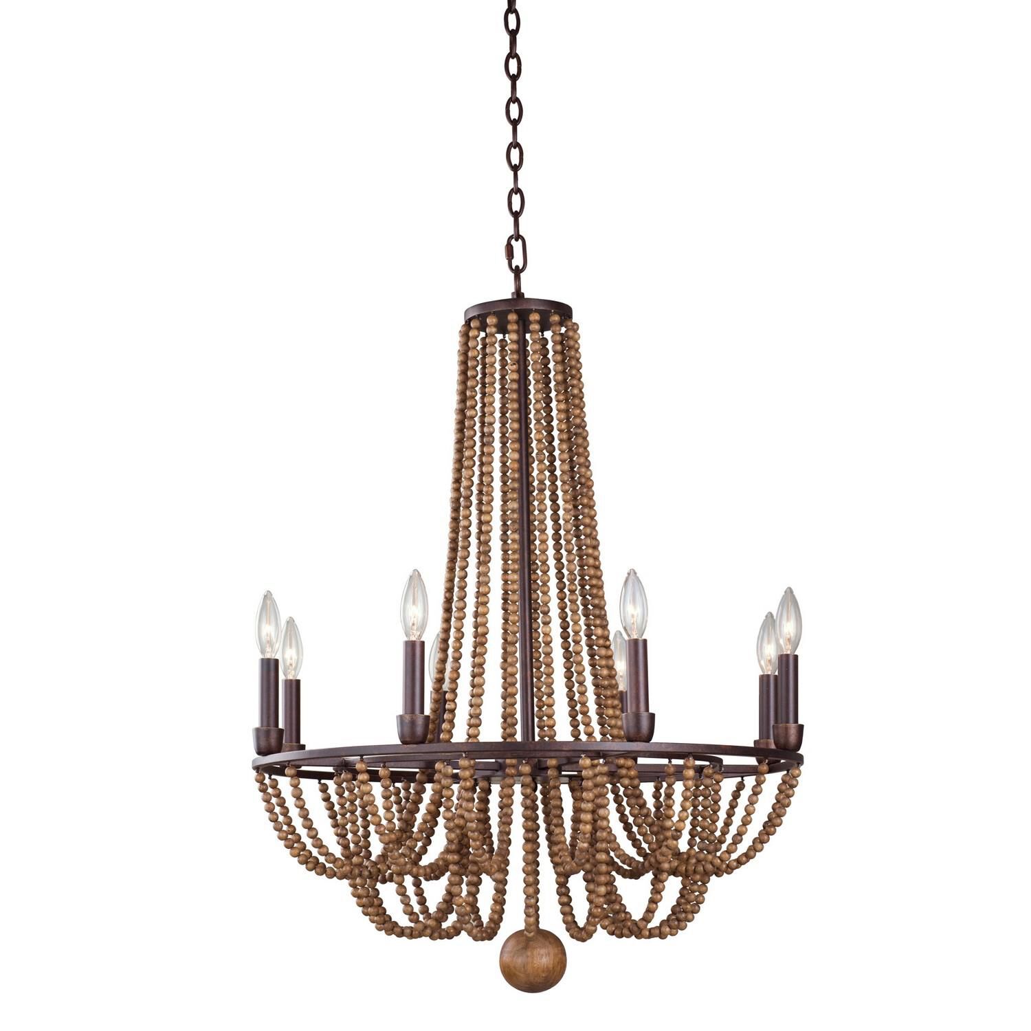 Beechwood 26 Inch 8 Light Chandelier by Kalco Lighting