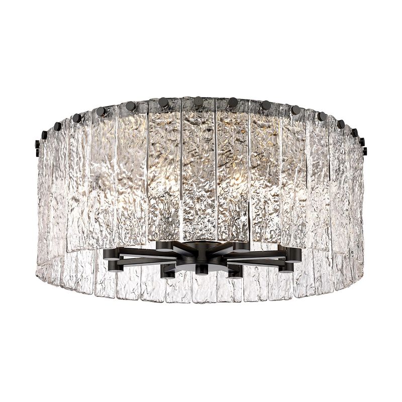 Glacier 20 Inch 8 Light Flush Mount by Z-Lite