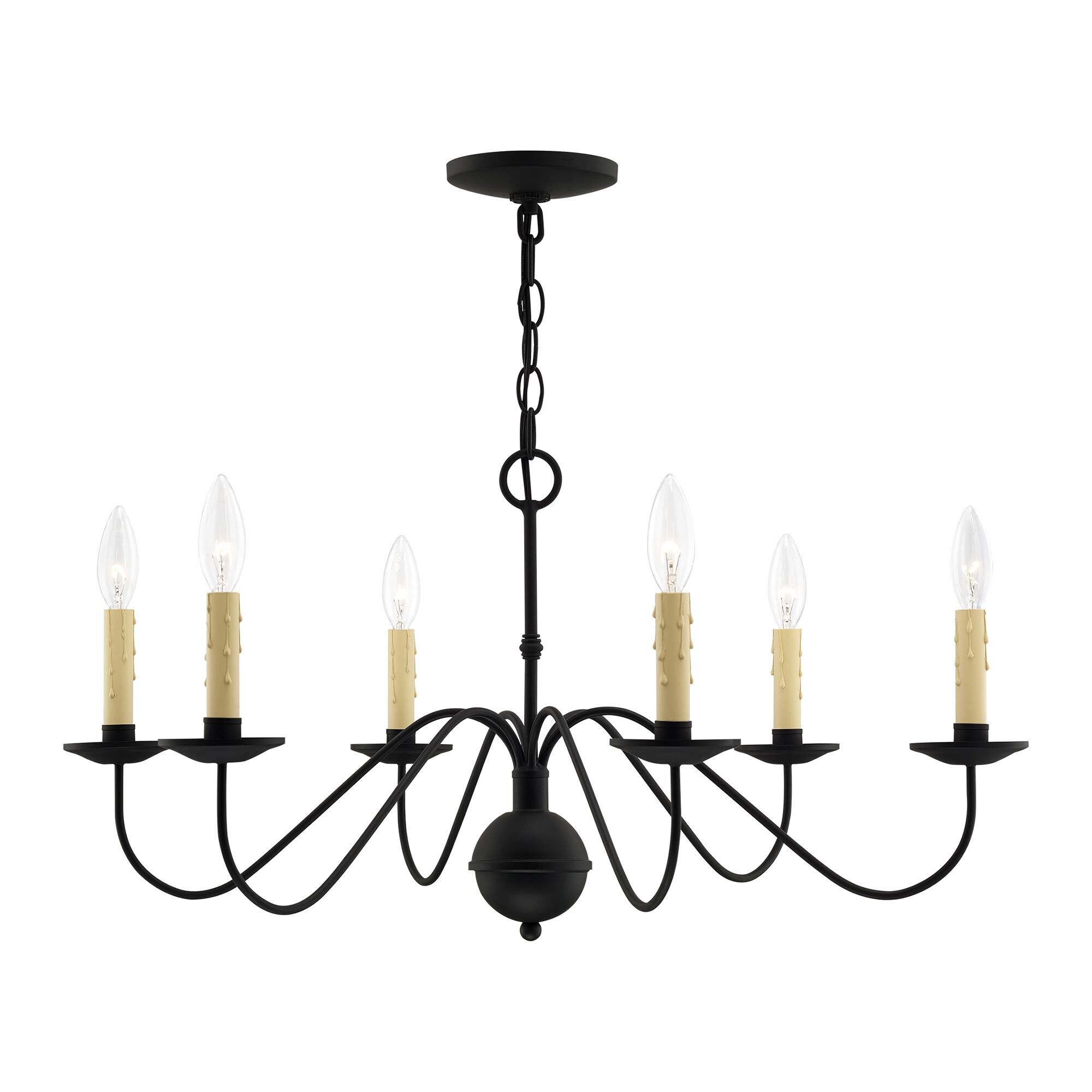 Heritage 28 Inch 6 Light Chandelier by Livex Lighting
