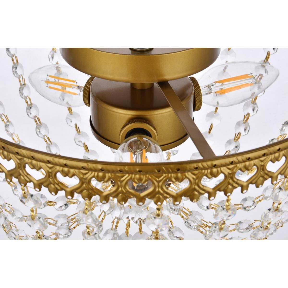 Kylie 12 Inch 3 Light Flush Mount by Elegant Lighting