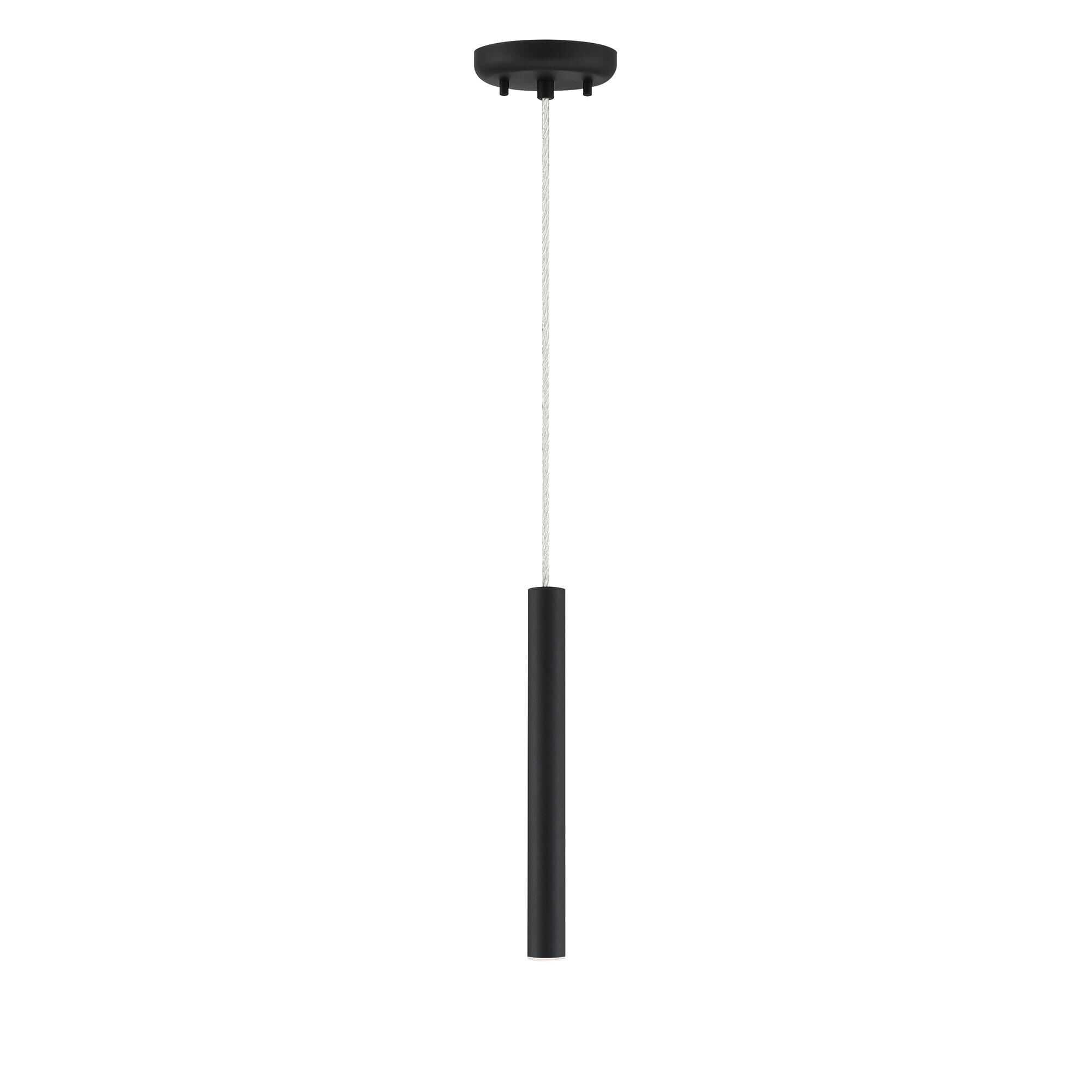 Shown in Matte Black finish and Steel glass and Steel shade
