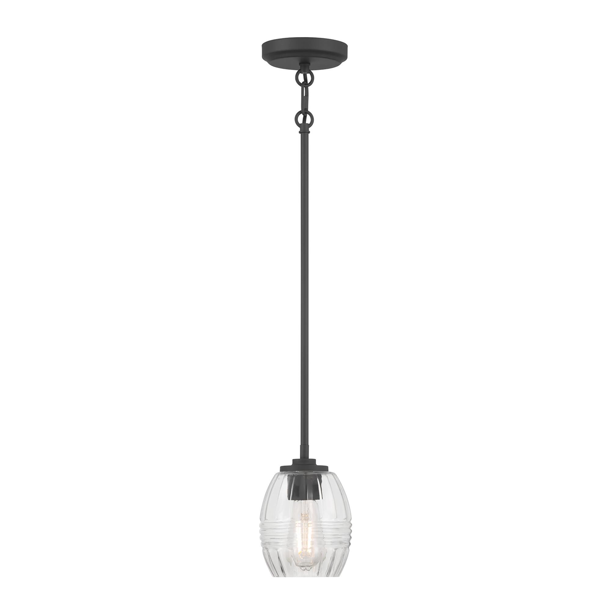 Shown in Matte Black finish and Clear glass
