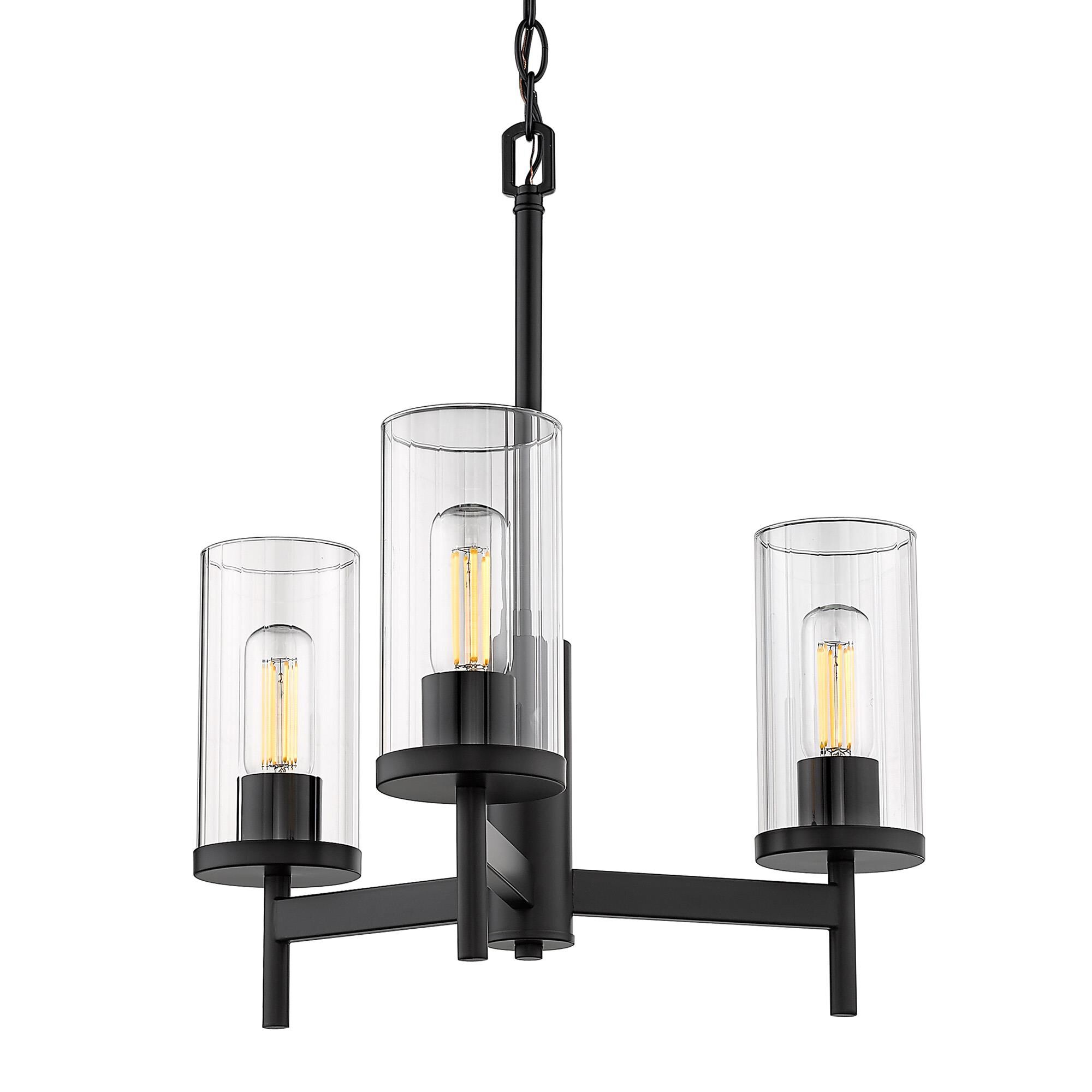 Winslett 19 Inch 3 Light Mini Chandelier by Golden Lighting