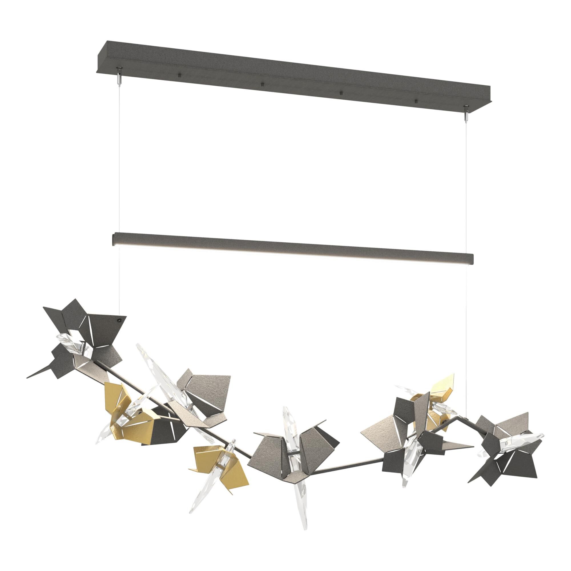 Shown in Natural Iron finish and Modern Brass (86) accent