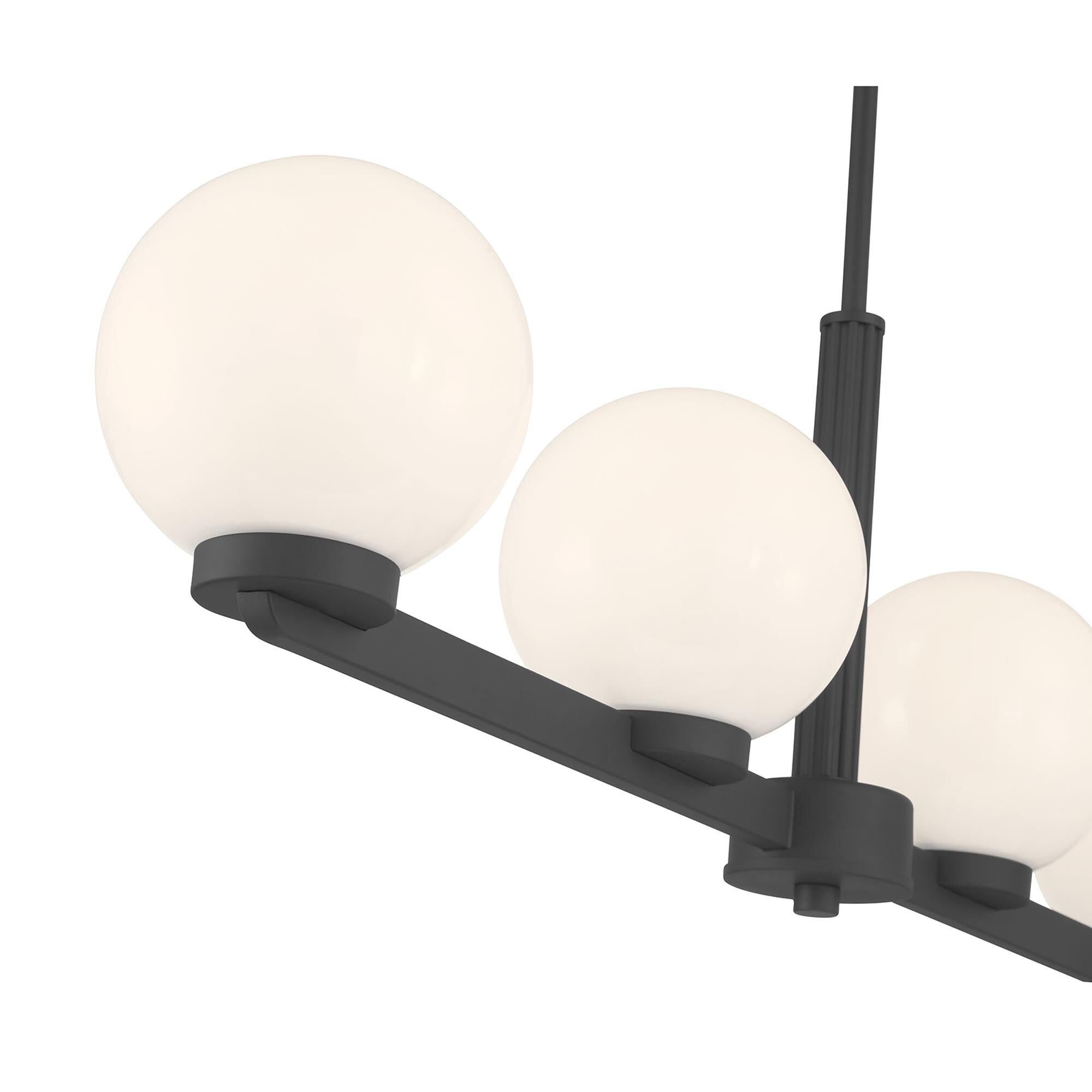 Shown in Matte Black finish and Shiny Opal glass