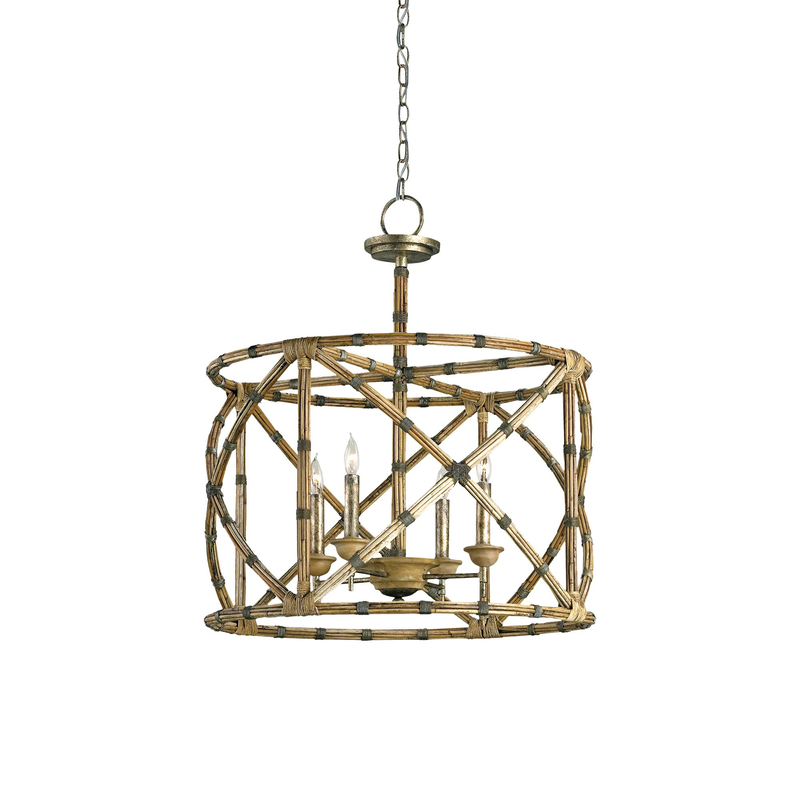 Palm Medium Lantern Pendant by Currey & Company
