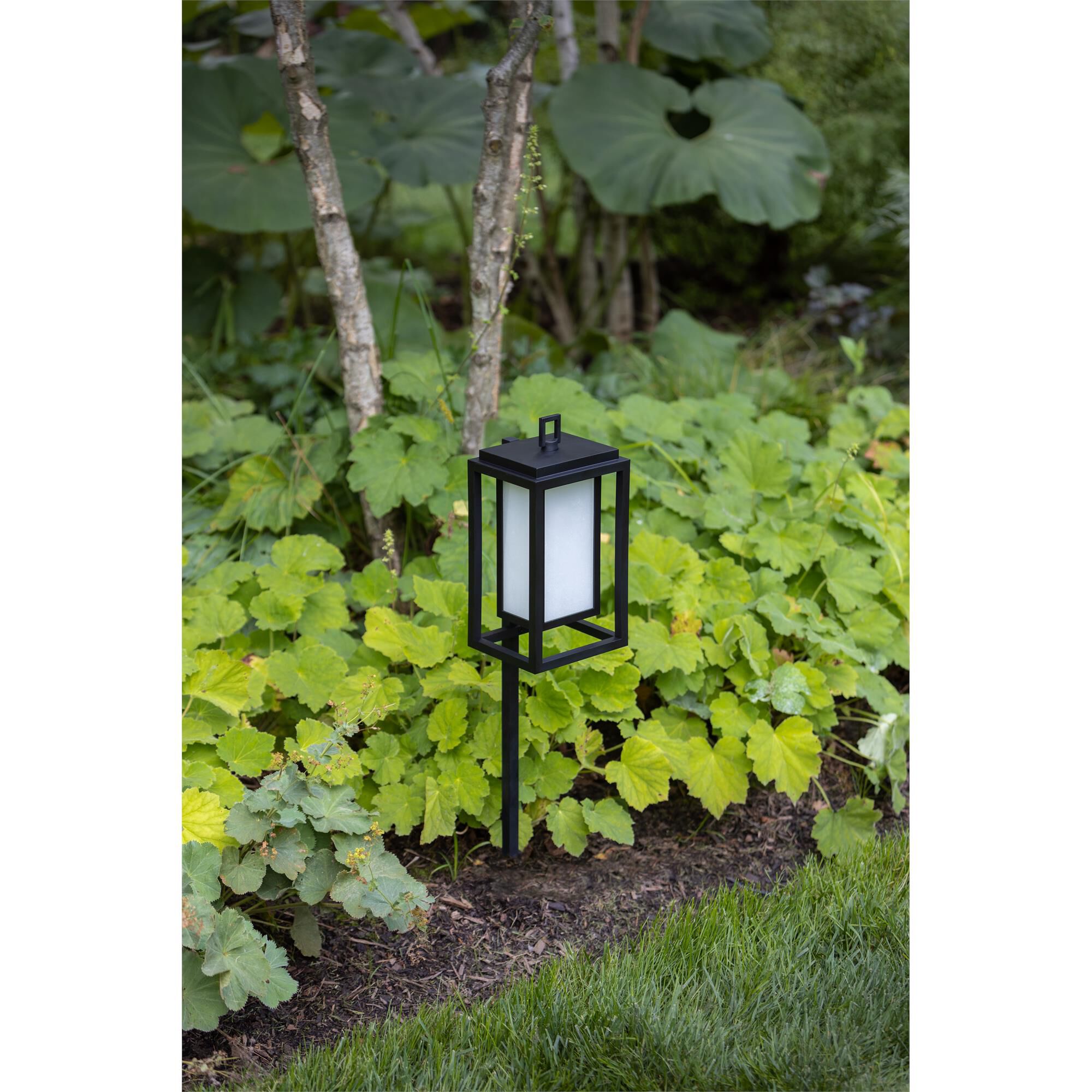 Shown in Black finish and Etched glass