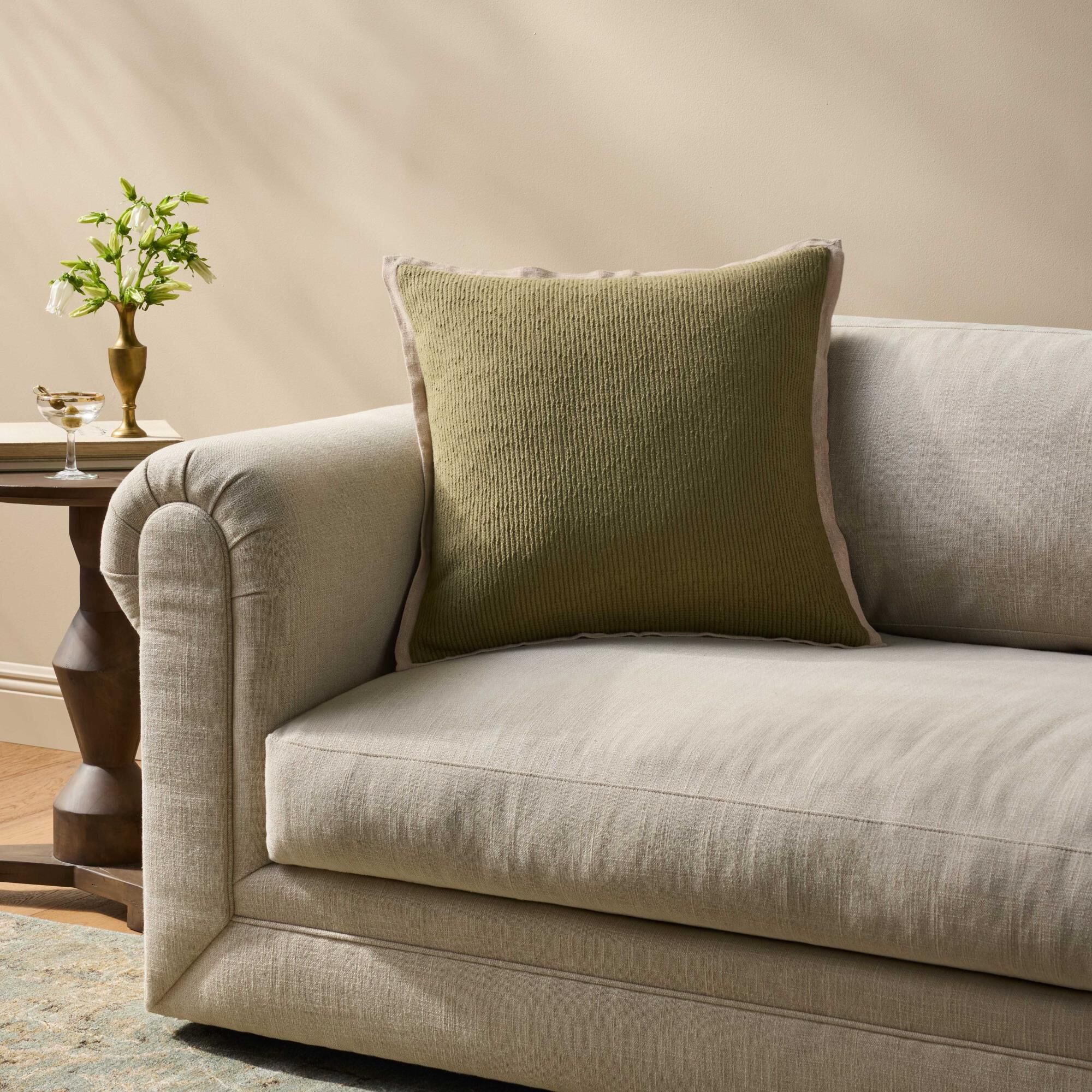 Shown in Green finish and Cover Only - Pillow Sold Separately accent