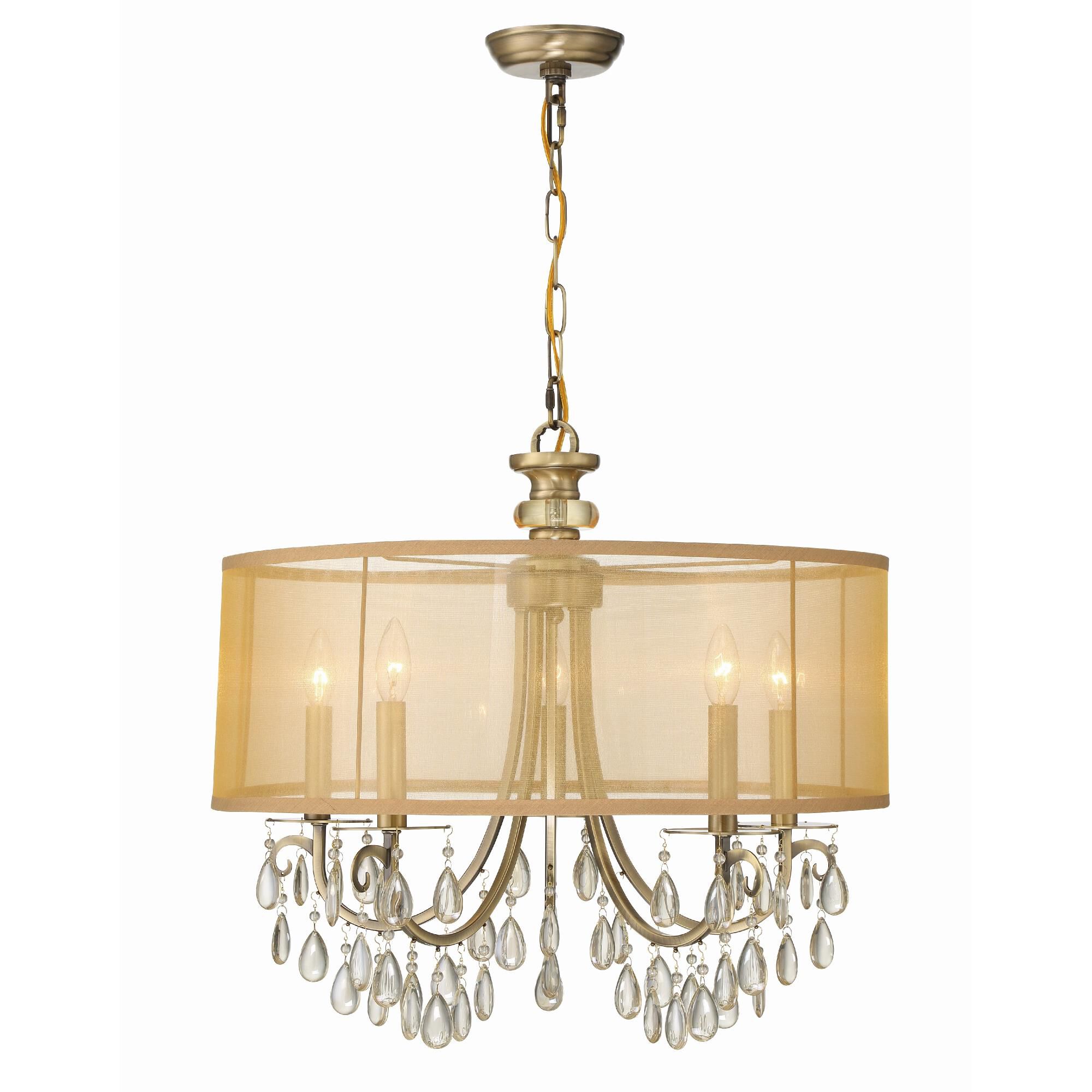 Hampton 24 Inch 5 Light Chandelier by Crystorama