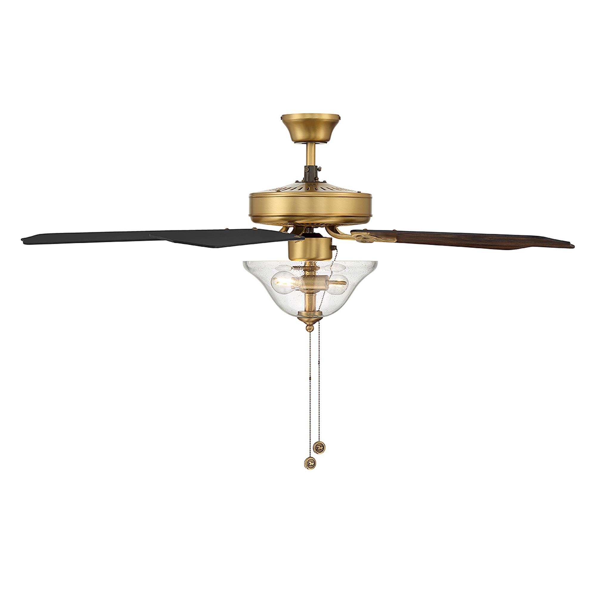 Shown in Natural Brass finish and Clear Bubble glass