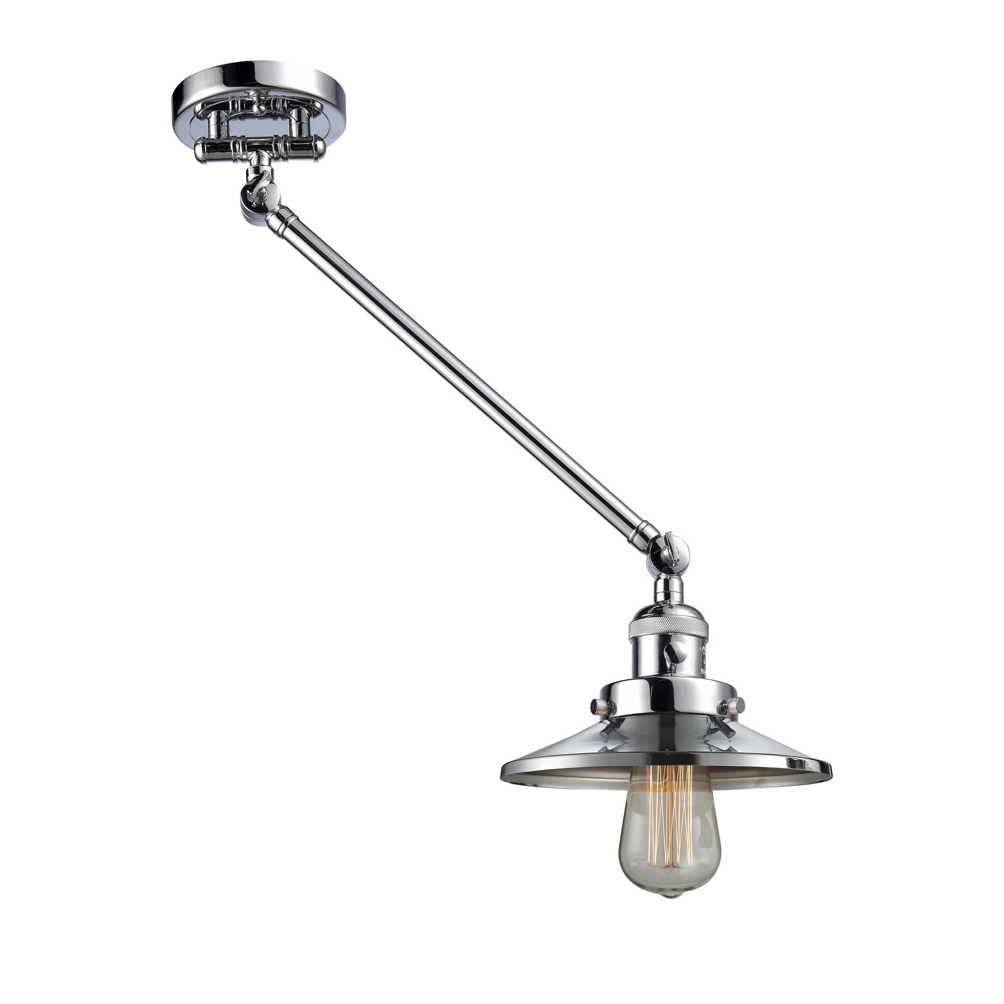 Shown in Polished Chrome finish and Polished Chrome shade