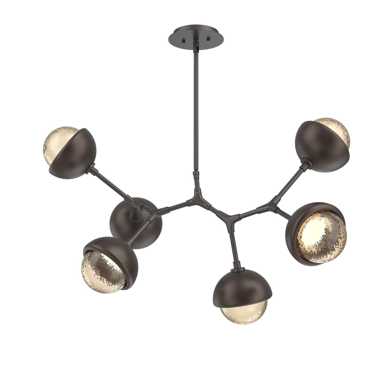 Shown in Graphite finish and Amber glass and Flat Bronze accent