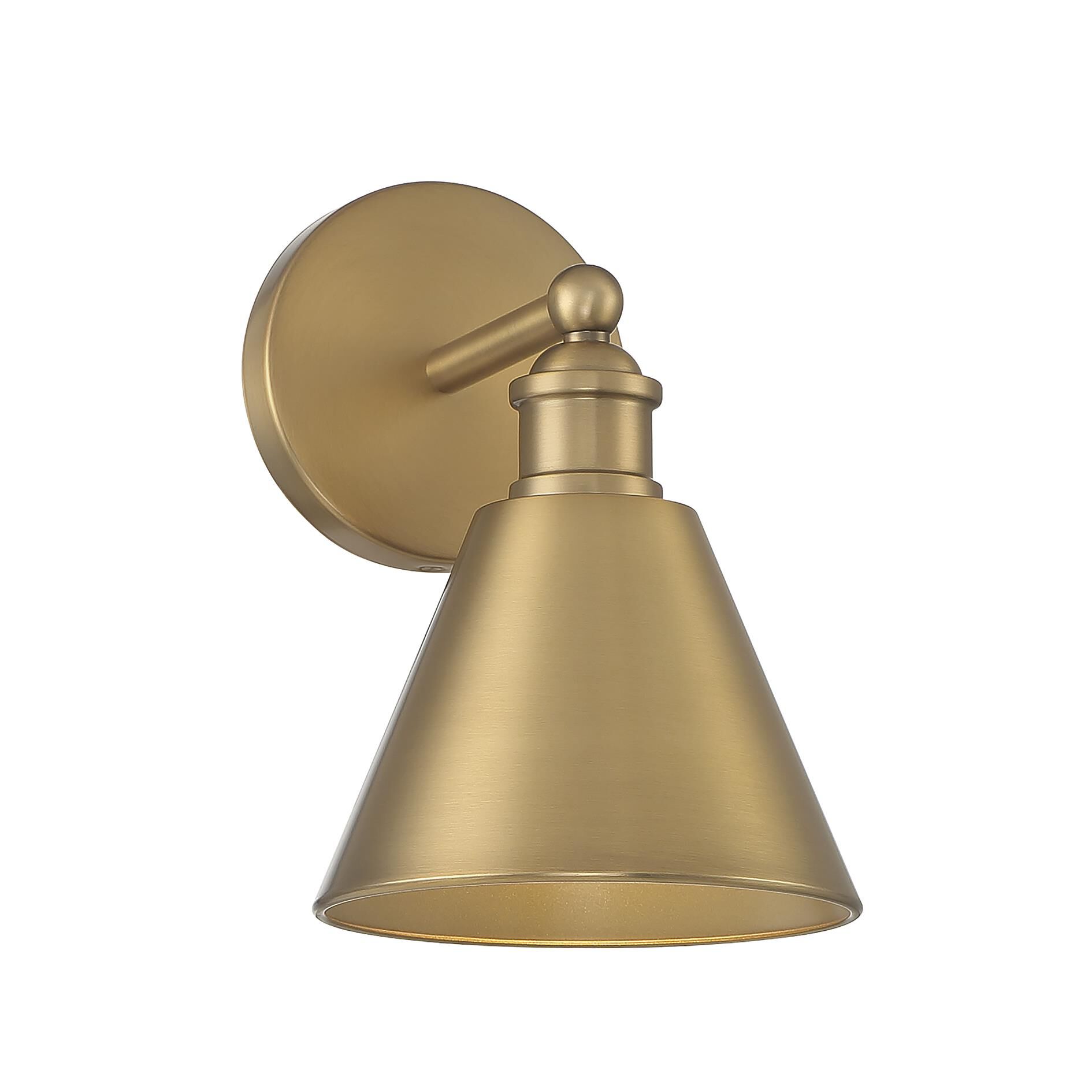 Shown in Natural Brass finish and Natural Brass Metal shade