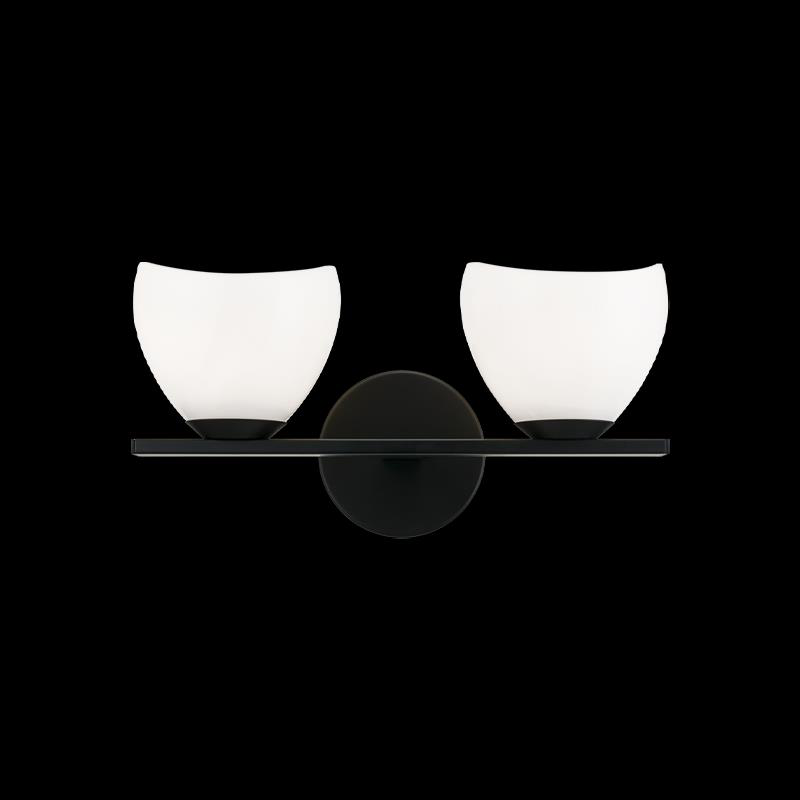 Shown in Black finish and Opal glass