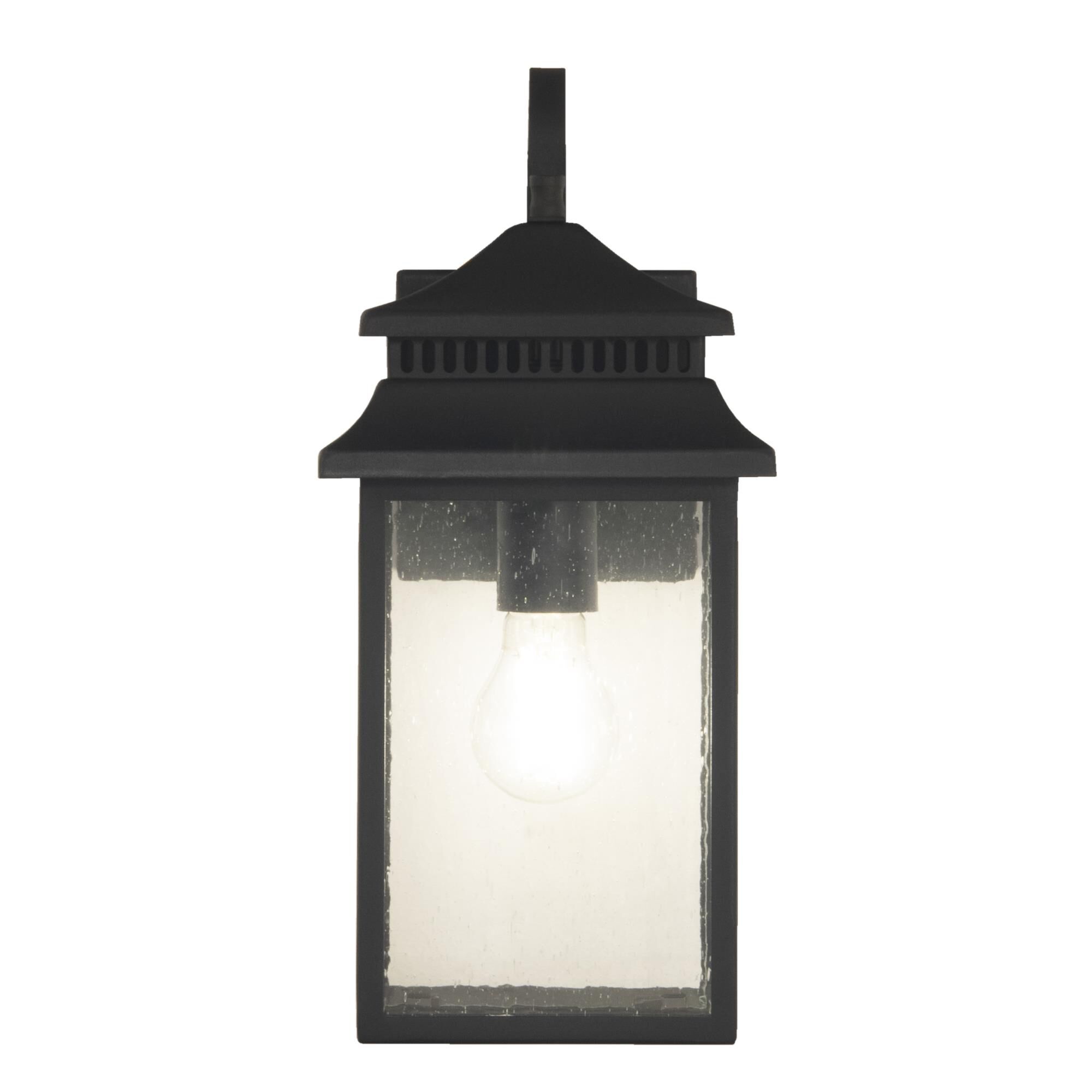 Shown in Textured Matte Black finish and Square/Rectangle glass and Square/Rectangle shade