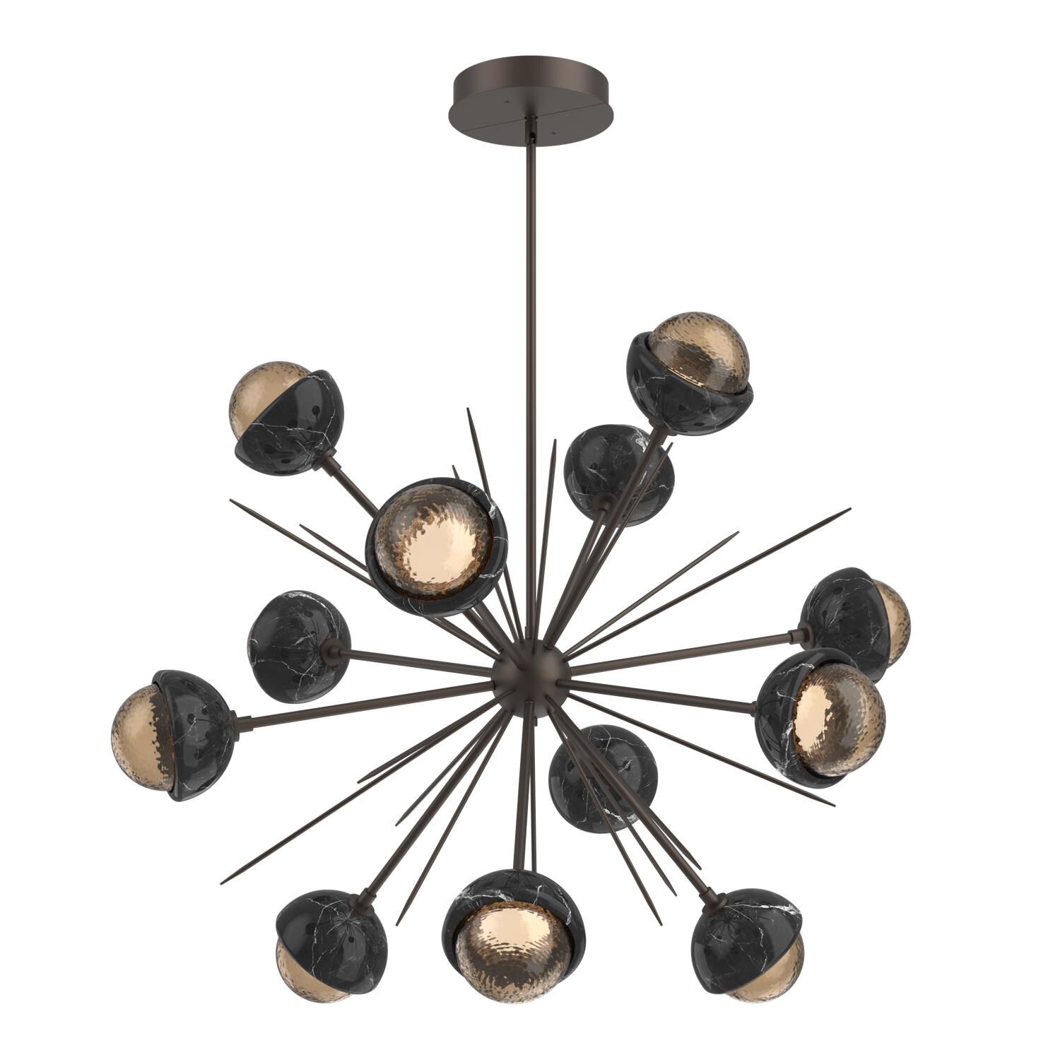 Shown in Flat Bronze finish and Bronze glass and Black Marble accent