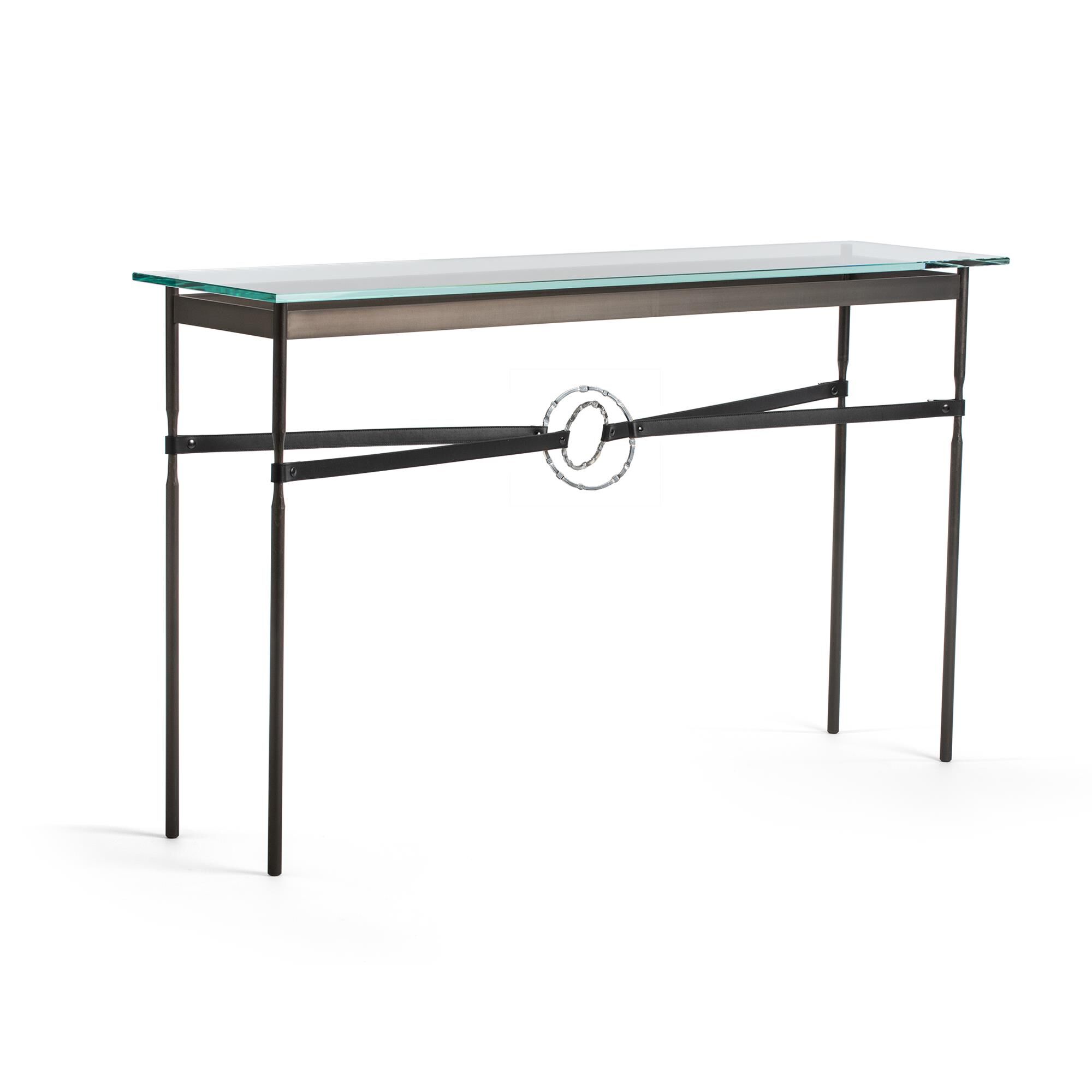 Shown in Dark Smoke finish and Sterling with Leather Black  accent