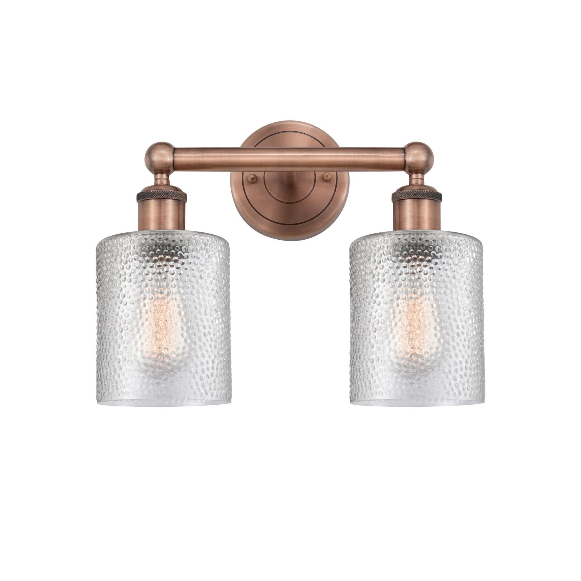 Shown in Antique Copper finish and Clear glass