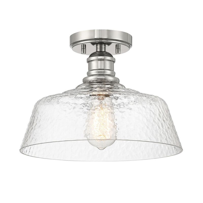 13 Inch 1 Light LED Semi Flush Mount by Meridian Lighting