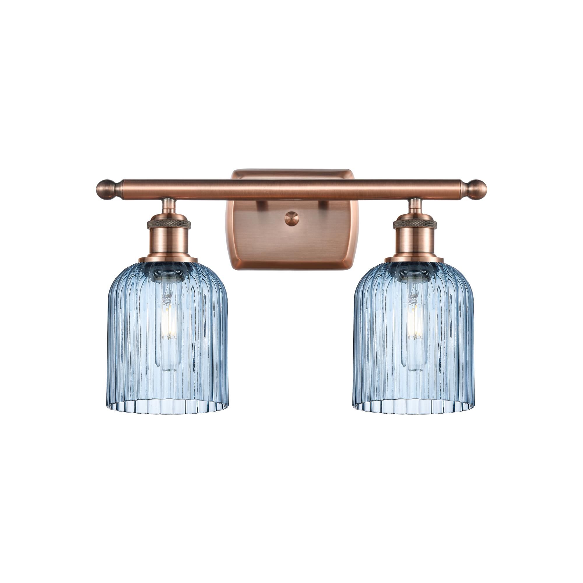 Shown in Antique Copper finish and Princess Blue shade