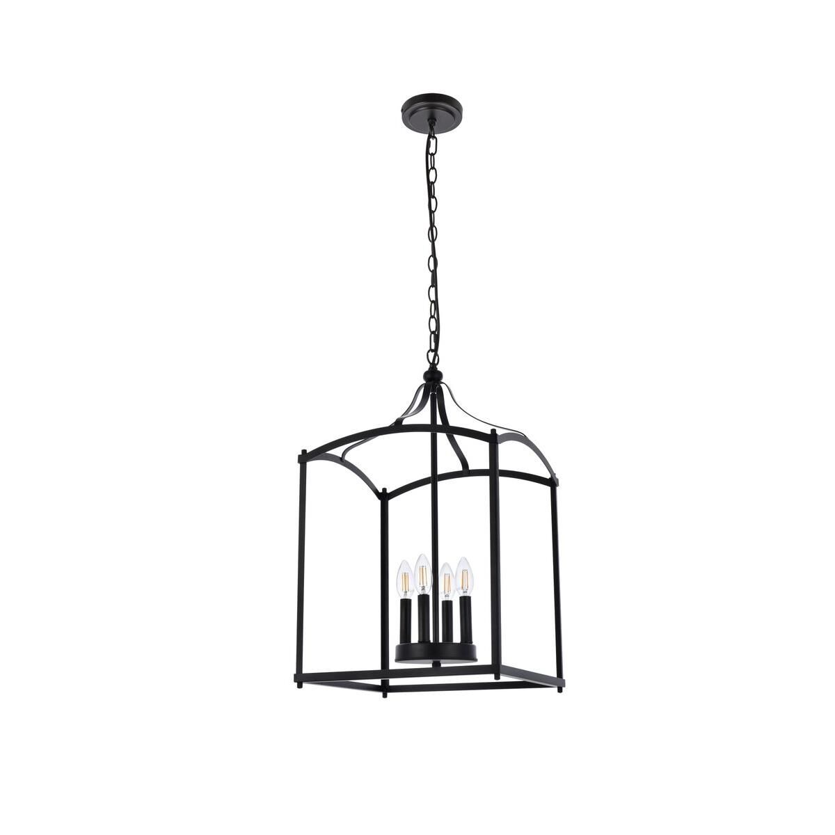 Janet 15 Inch Cage Pendant by Elegant Lighting