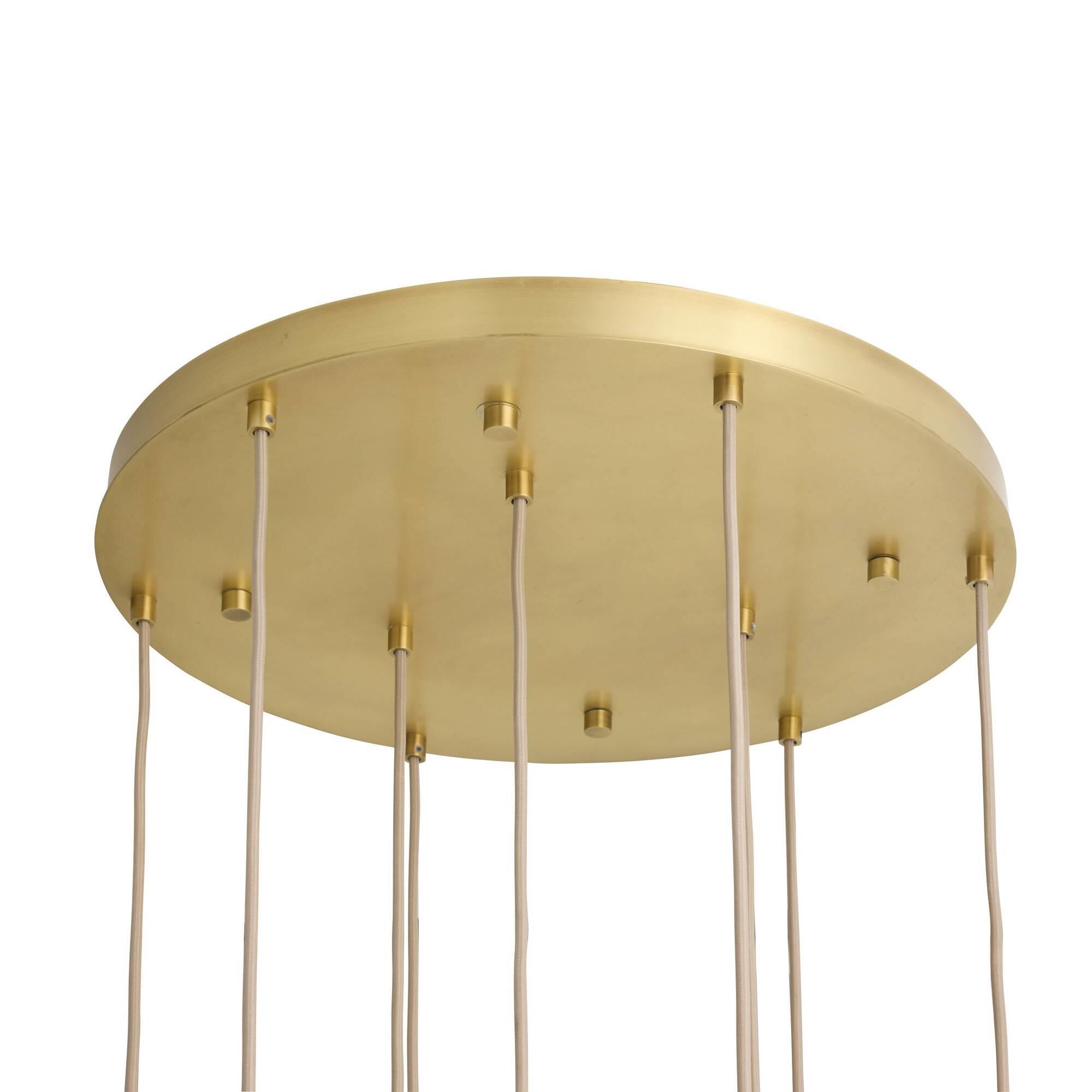 Shown in Champagne and Antique Brass finish