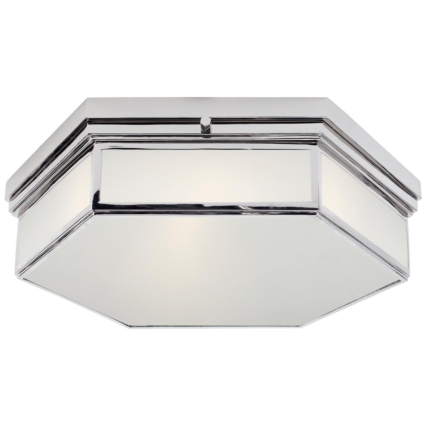 Shown in Polished Nickel finish and Frosted glass