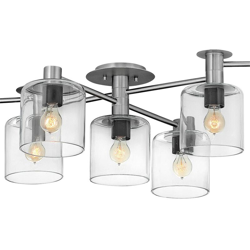 Axel 59 Inch 7 Light Semi Flush Mount by Hinkley