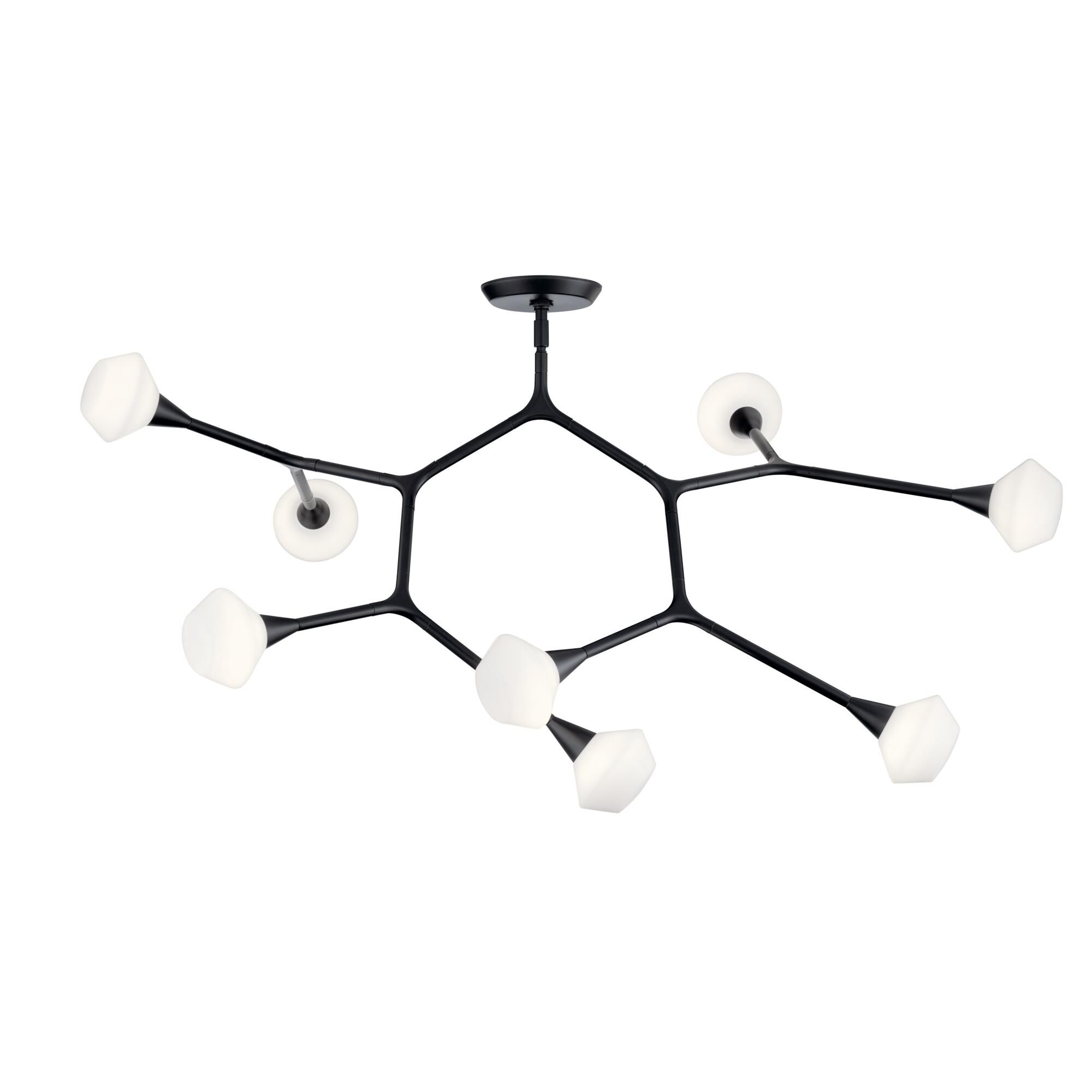 Shown in Black finish and Opal glass