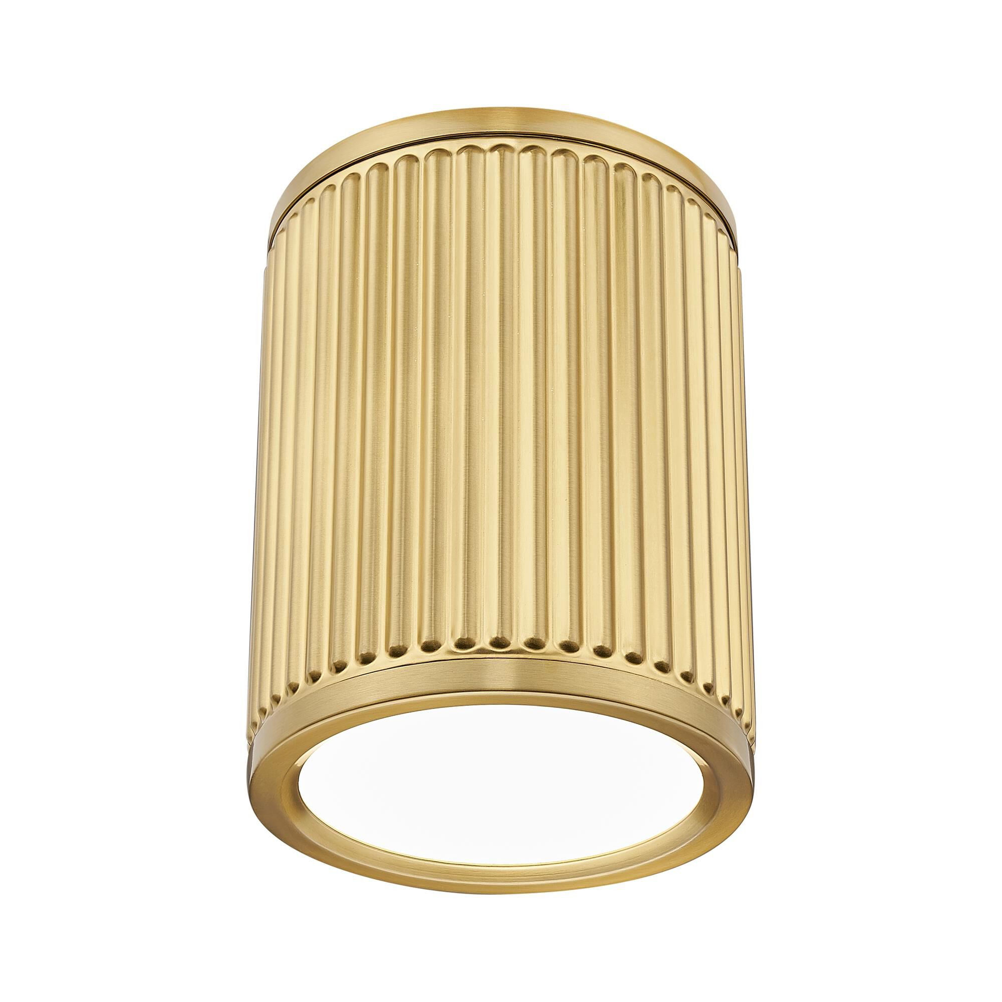 Shown in Modern Gold finish and Frosted glass and Frosted shade