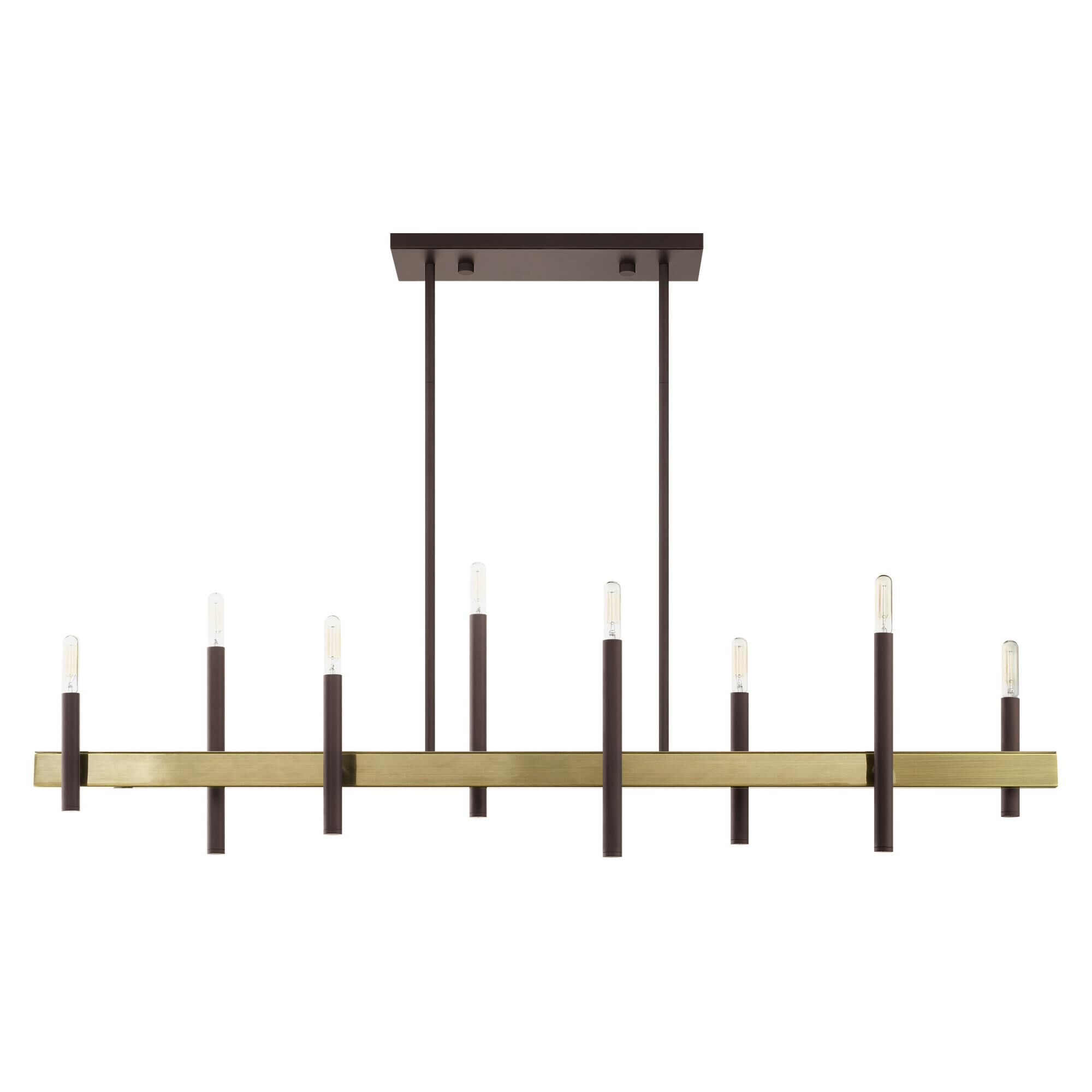 Denmark 48 Inch 8 Light Linear Suspension Light by Livex Lighting