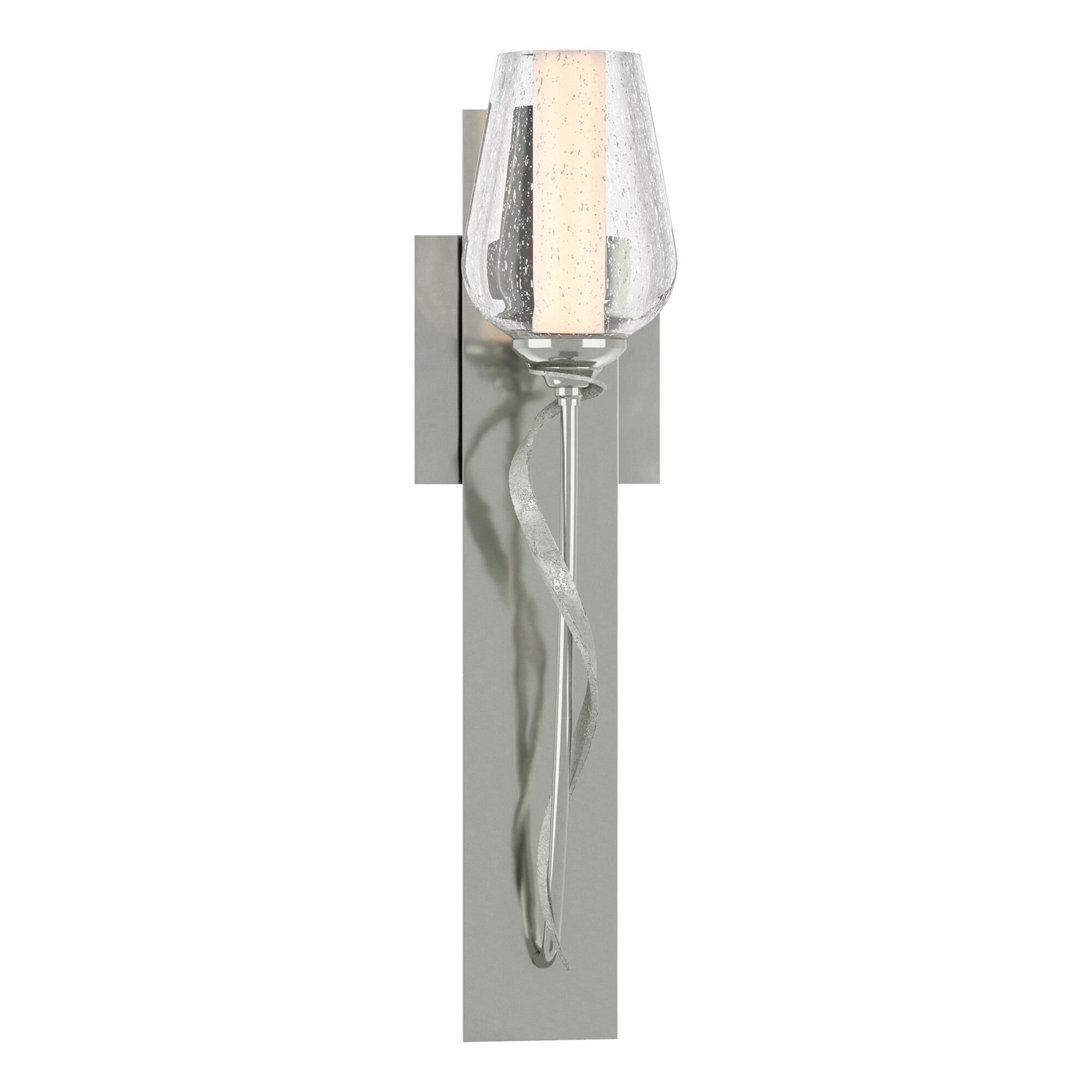 Shown in Sterling finish and Opal And Seeded glass