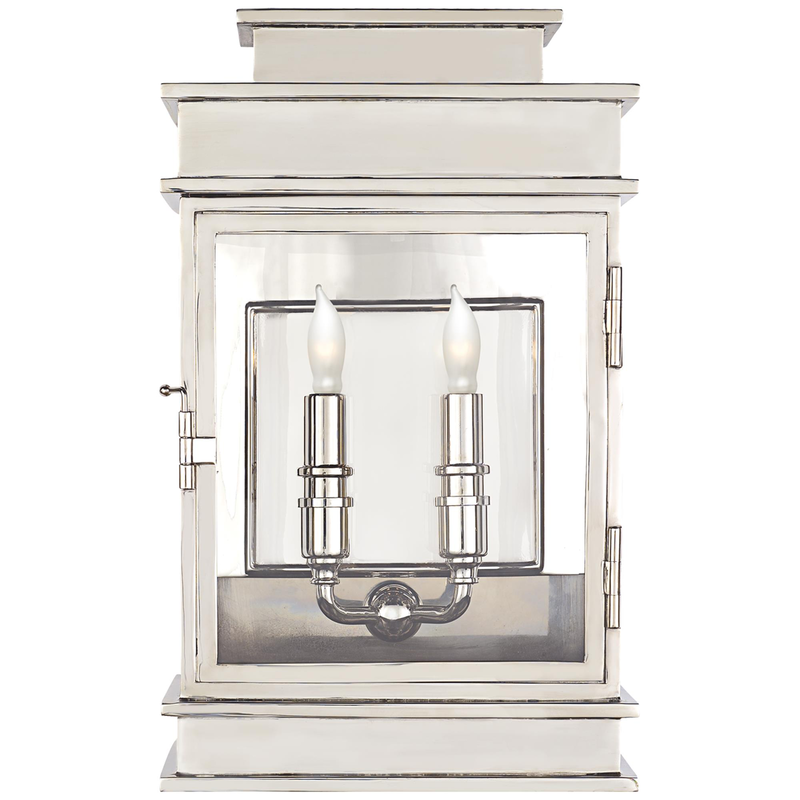 Chapman & Myers Linear Lantern 15 Inch Tall 2 Light Outdoor Wall Light by Visual Comfort Signature Collection