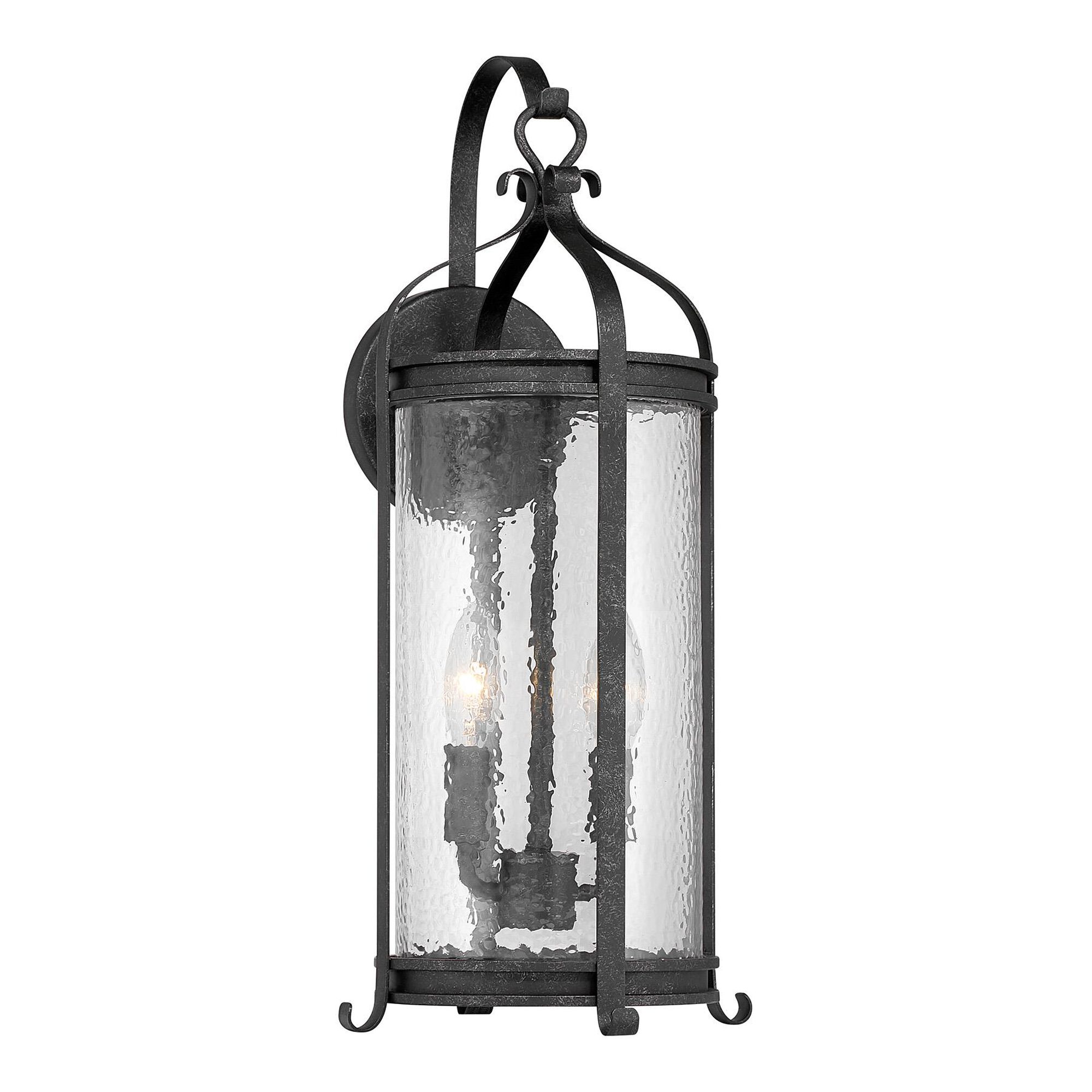 Shown in Iron Oxide finish and Clear Pebbled glass