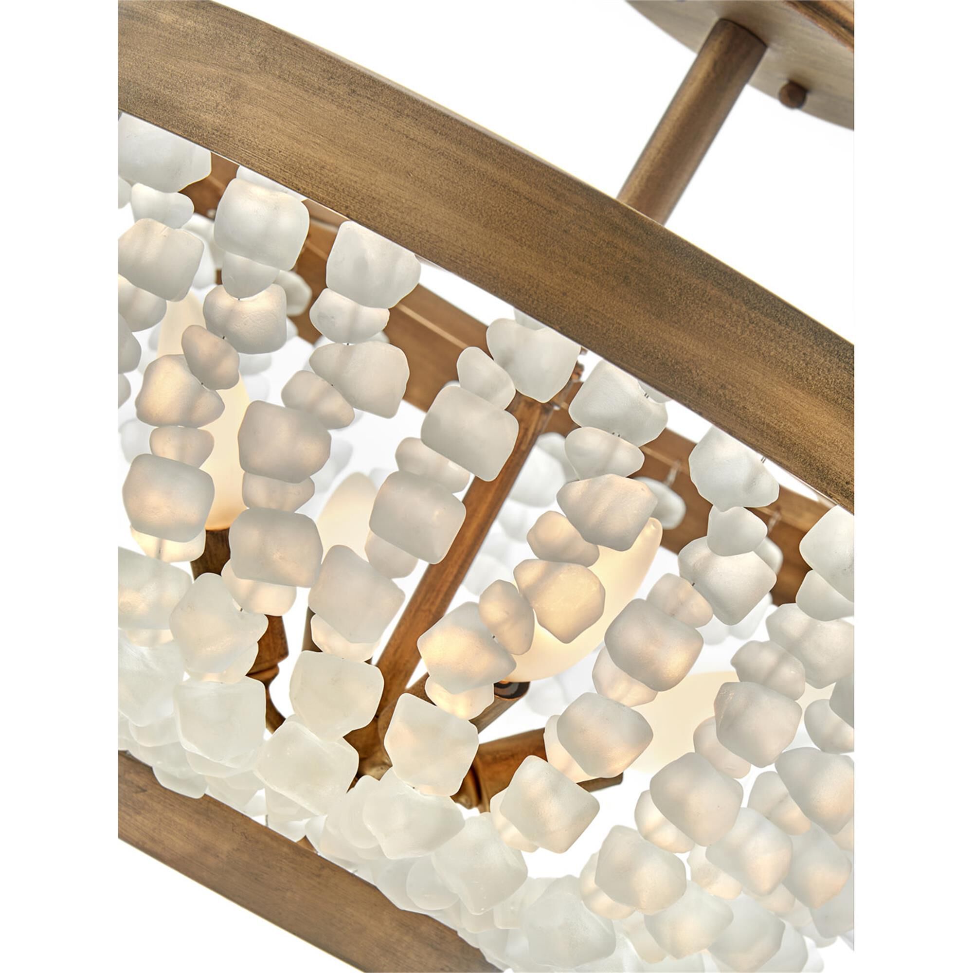 Shown in Burnished Gold finish and Sea glass