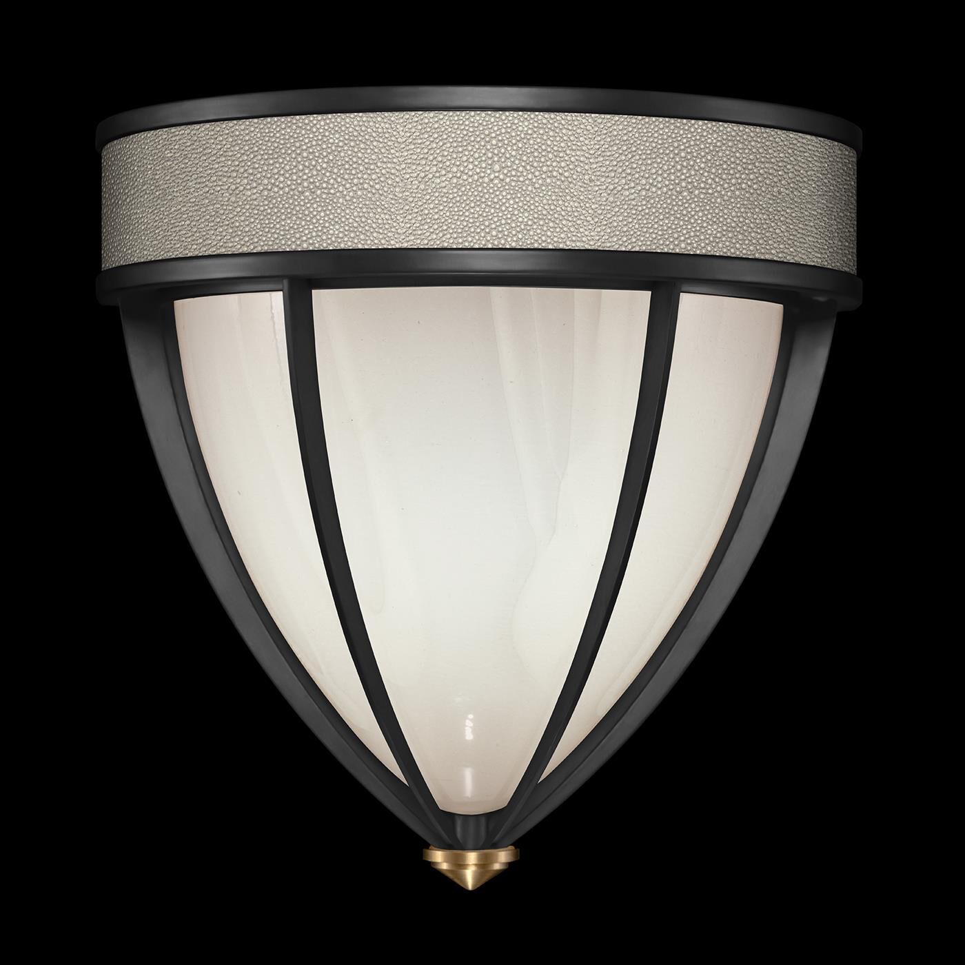 Shown in Black Iron and Brass  finish and Coco accent