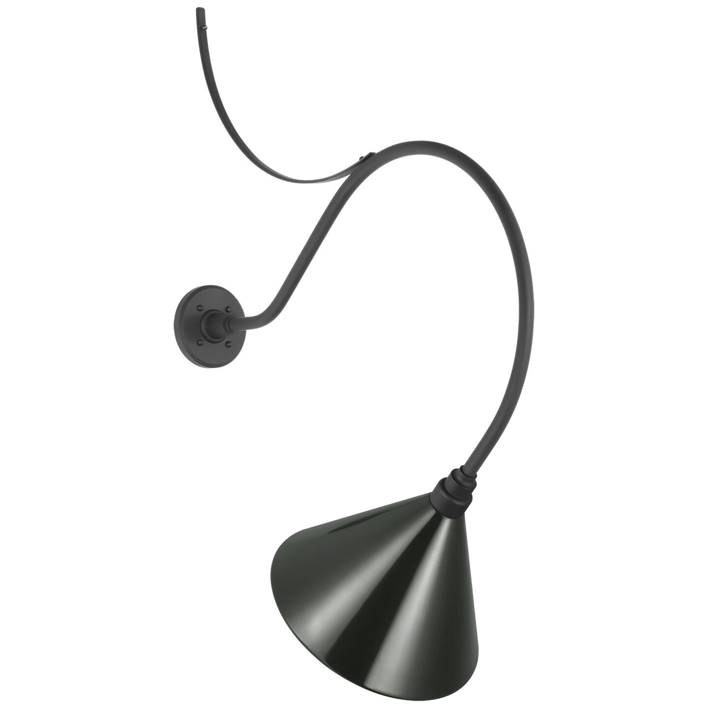 Shown in Matte Black finish and Green shade