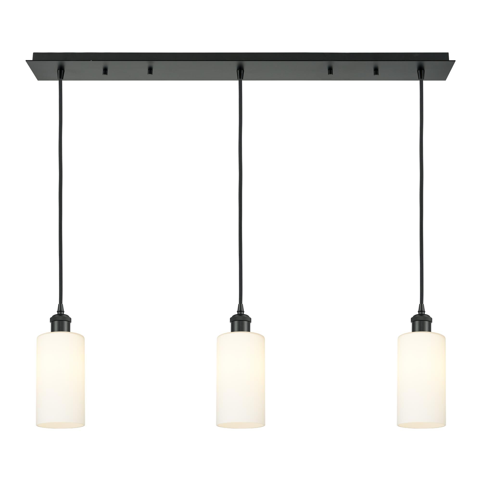 Shown in Matte Black finish and White shade