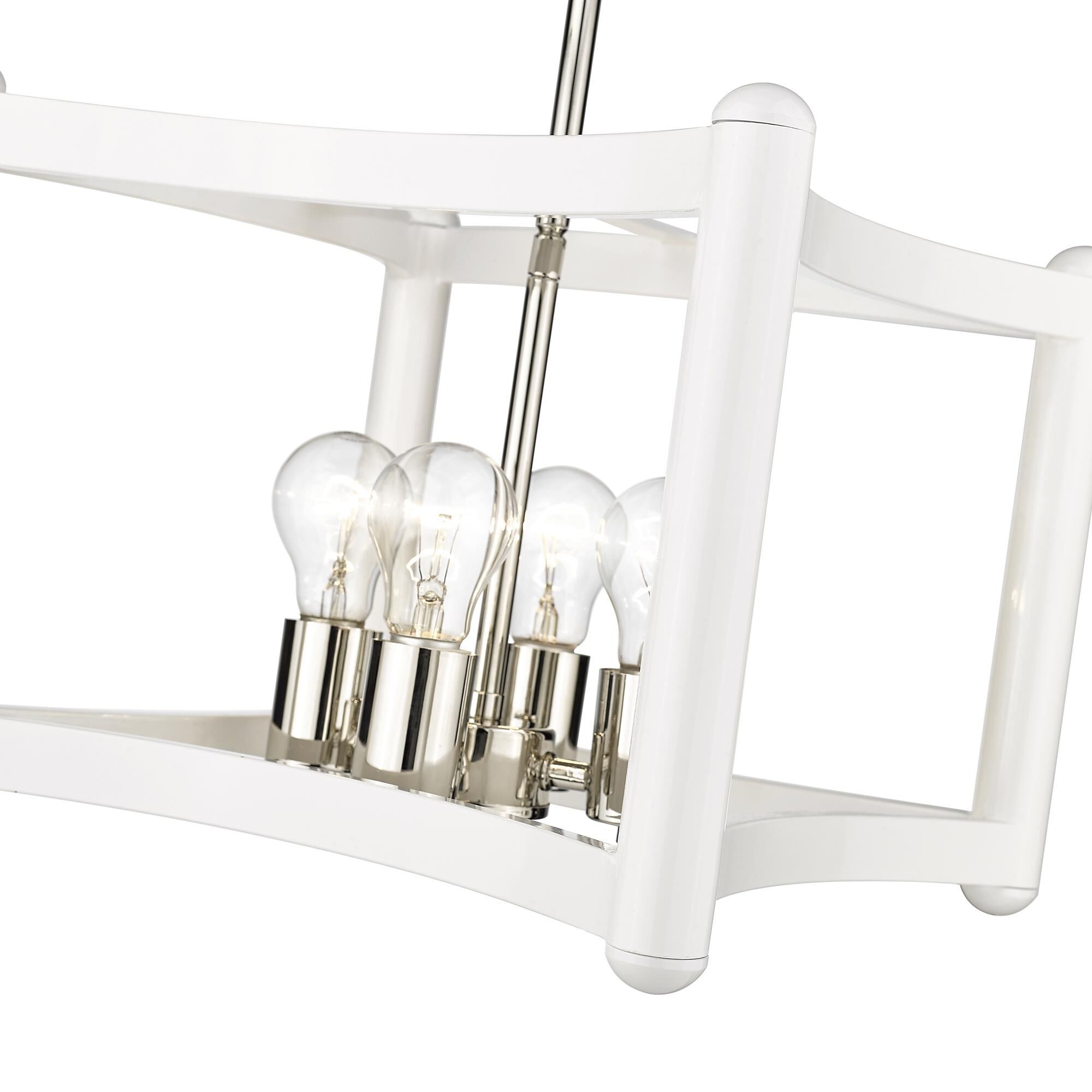 Shown in White With Polished Nickel Cluster finish