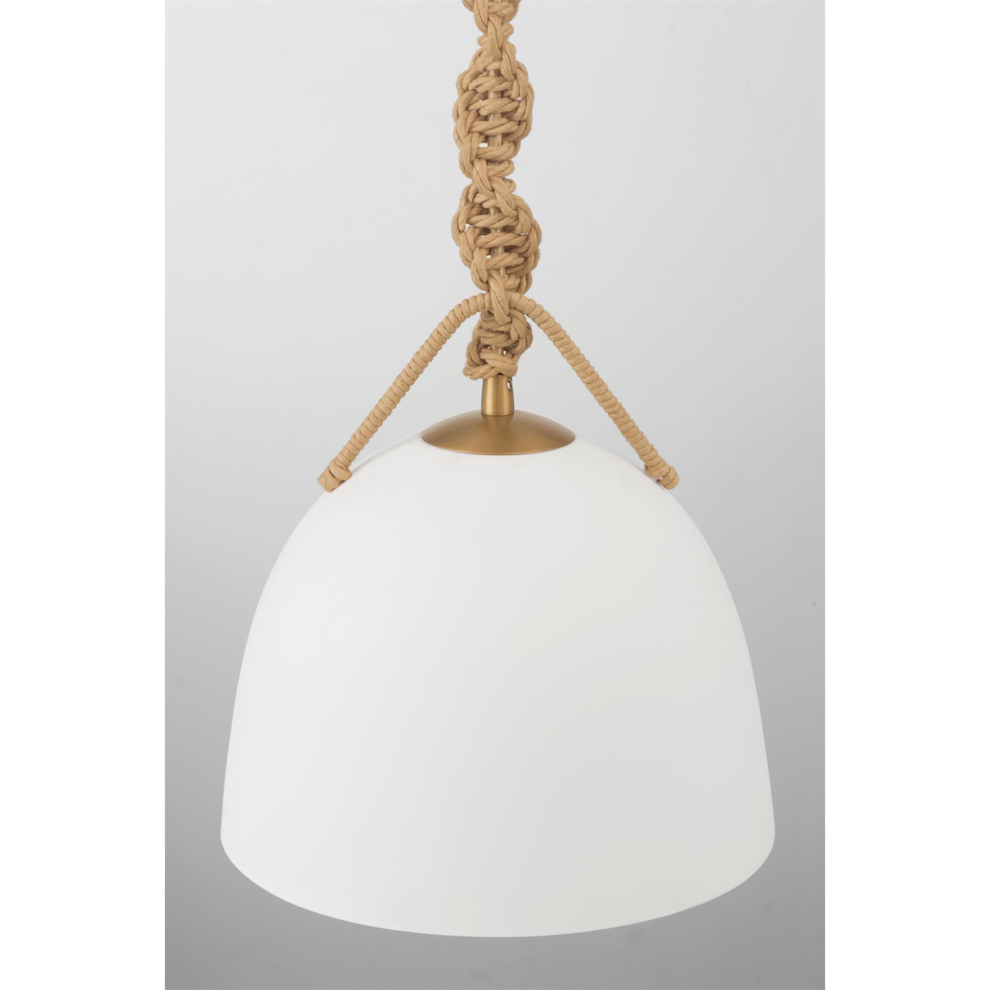 Shown in Legacy Brass finish and White shade