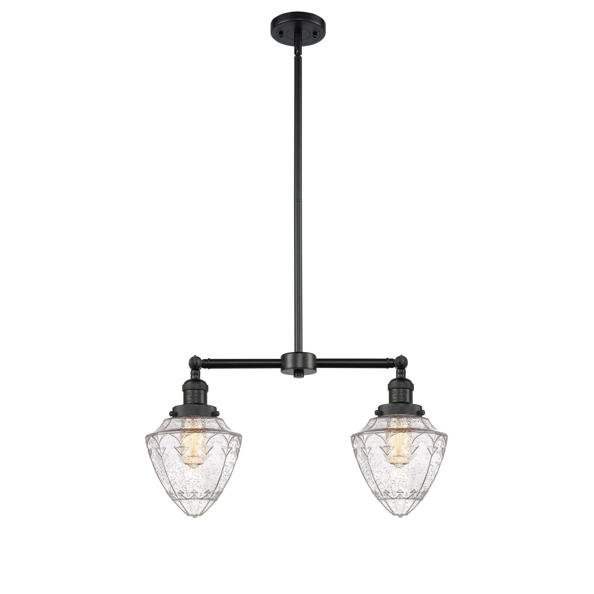 Shown in Matte Black finish and Seedy Small Bullet glass