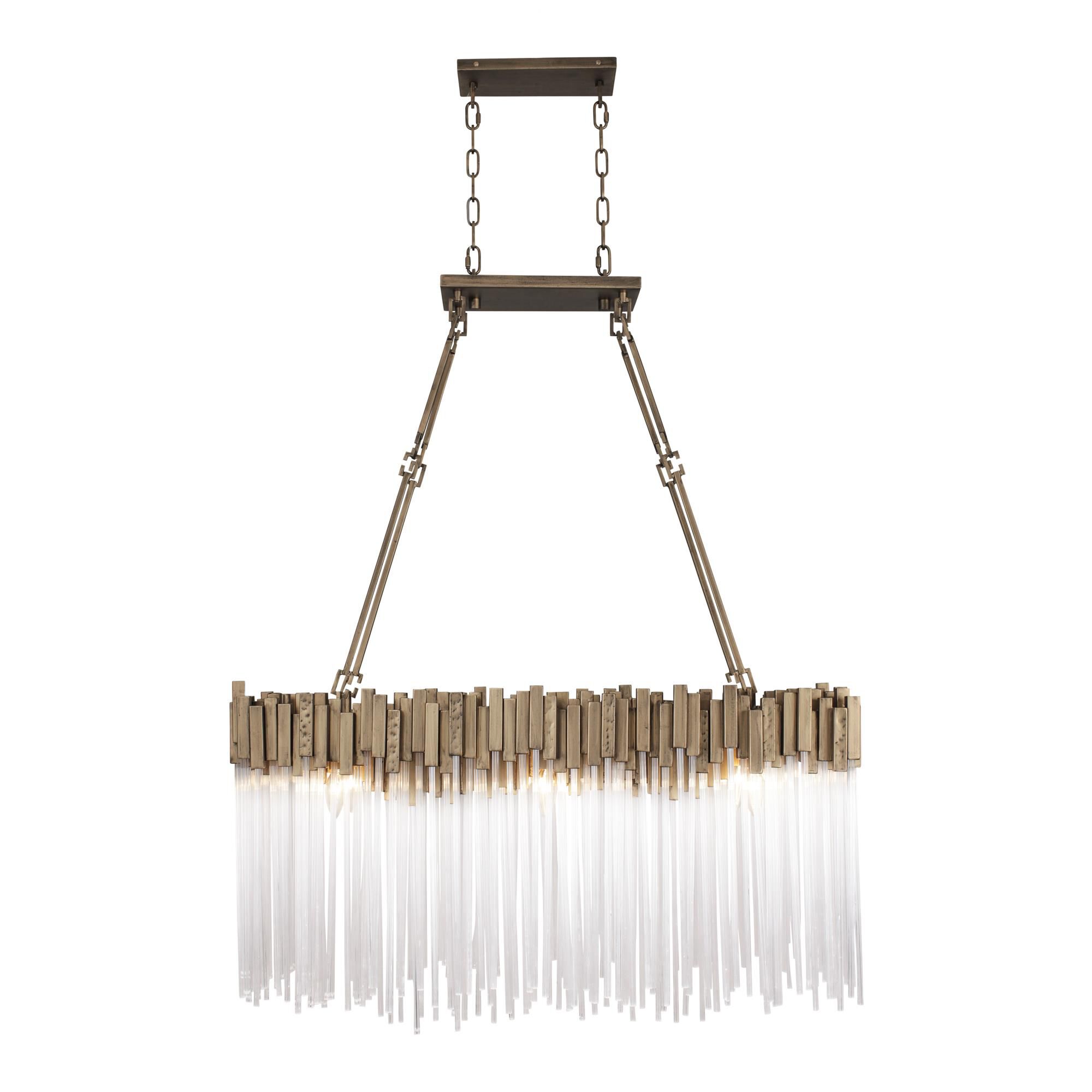 Shown in Havana Gold finish and Clear Fluted glass