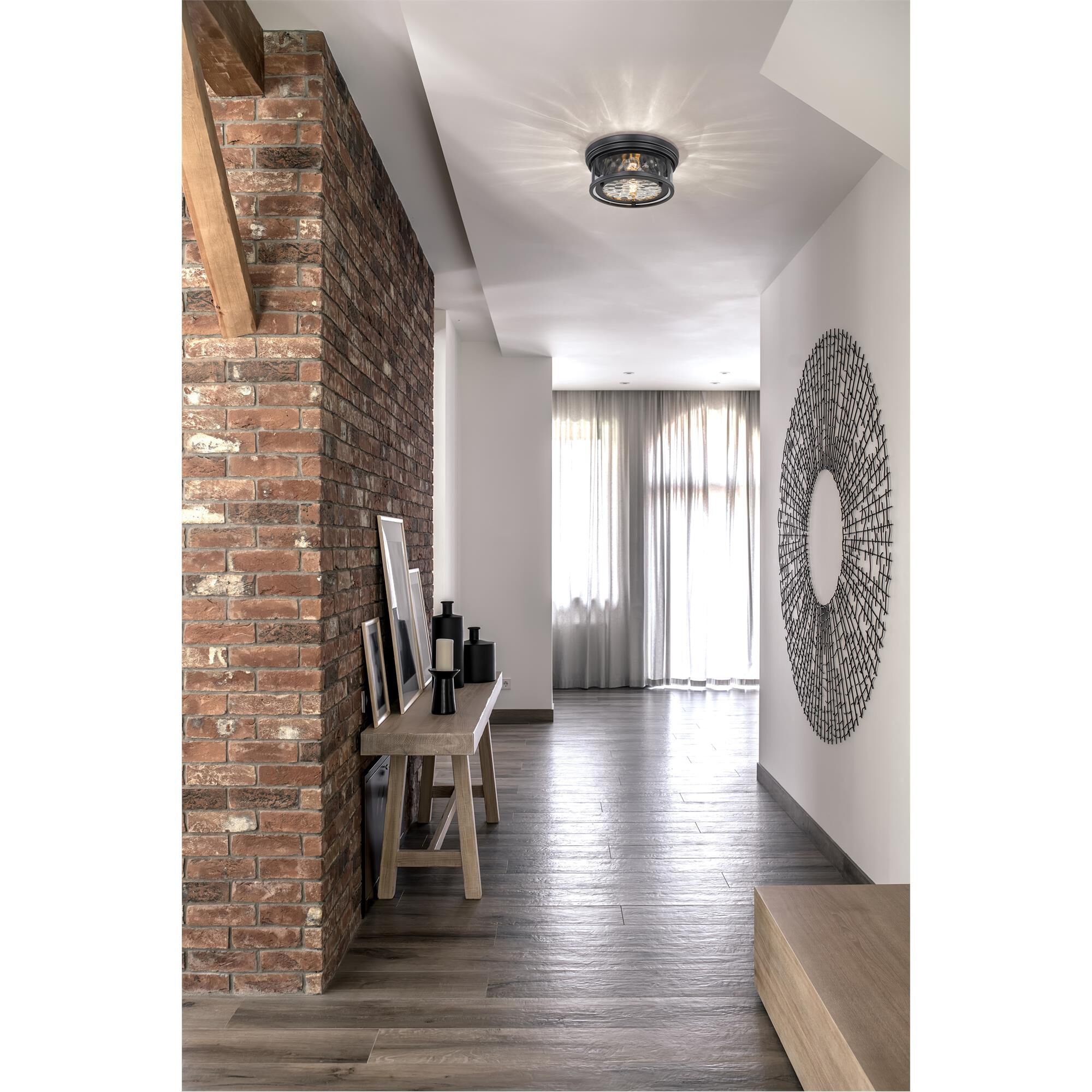 Shown in Matte Black finish and Inner Clear Water and Outer Clear glass and No Shade shade