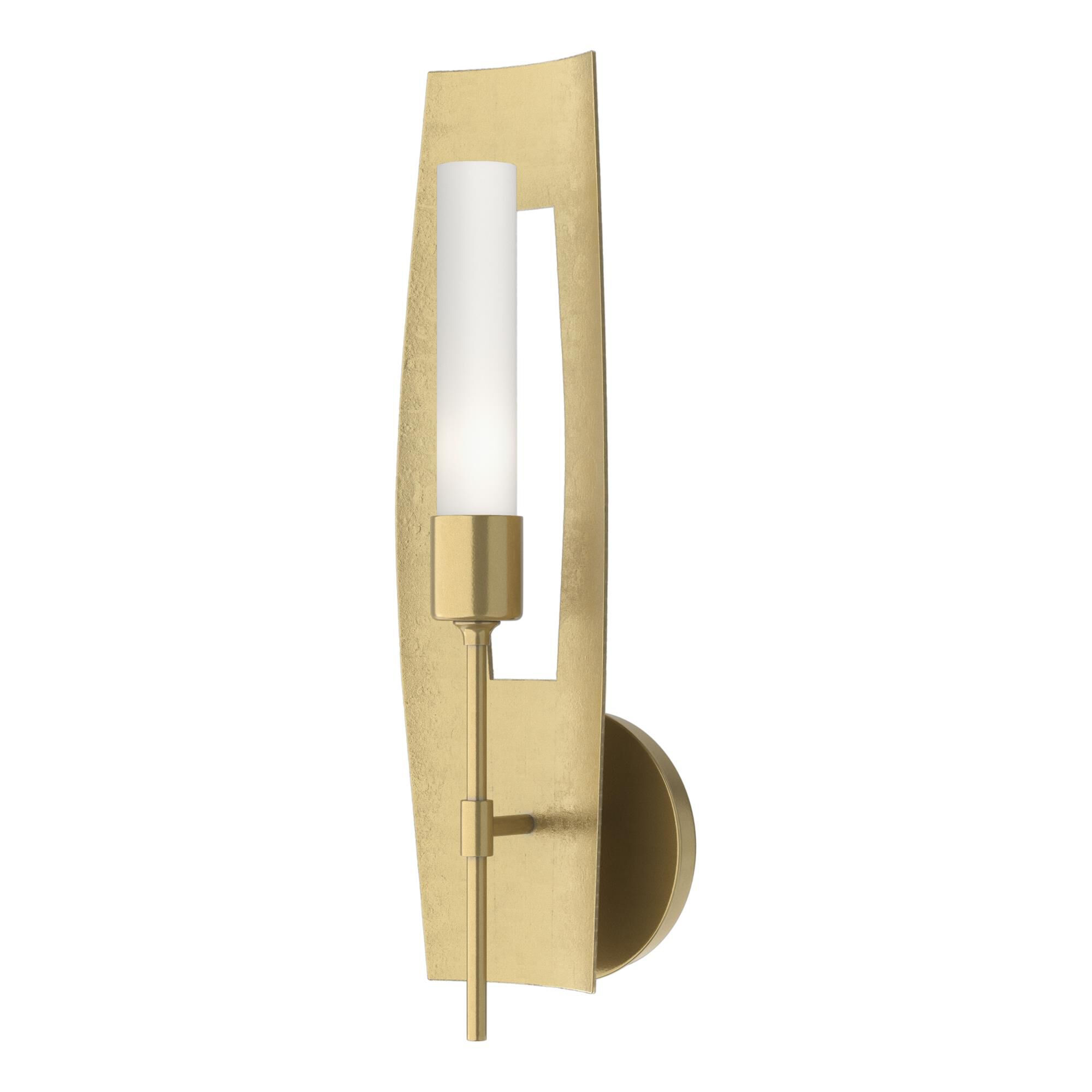 Shown in Modern Brass finish and Frosted glass